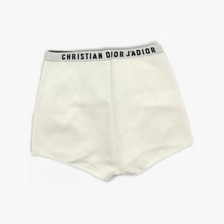 Dior Dior White Logo Waist Slim Fit Shorts 0079-2507 Size 23" - 3 Thumbnail