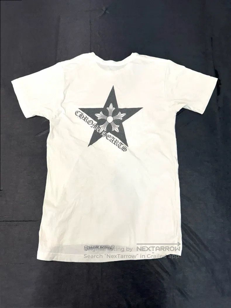 Chrome Hearts CHROME HEARTS Size M White T-shirt with a five-pointed star Size US M / EU 48-50 / 2 - 1 Thumbnail