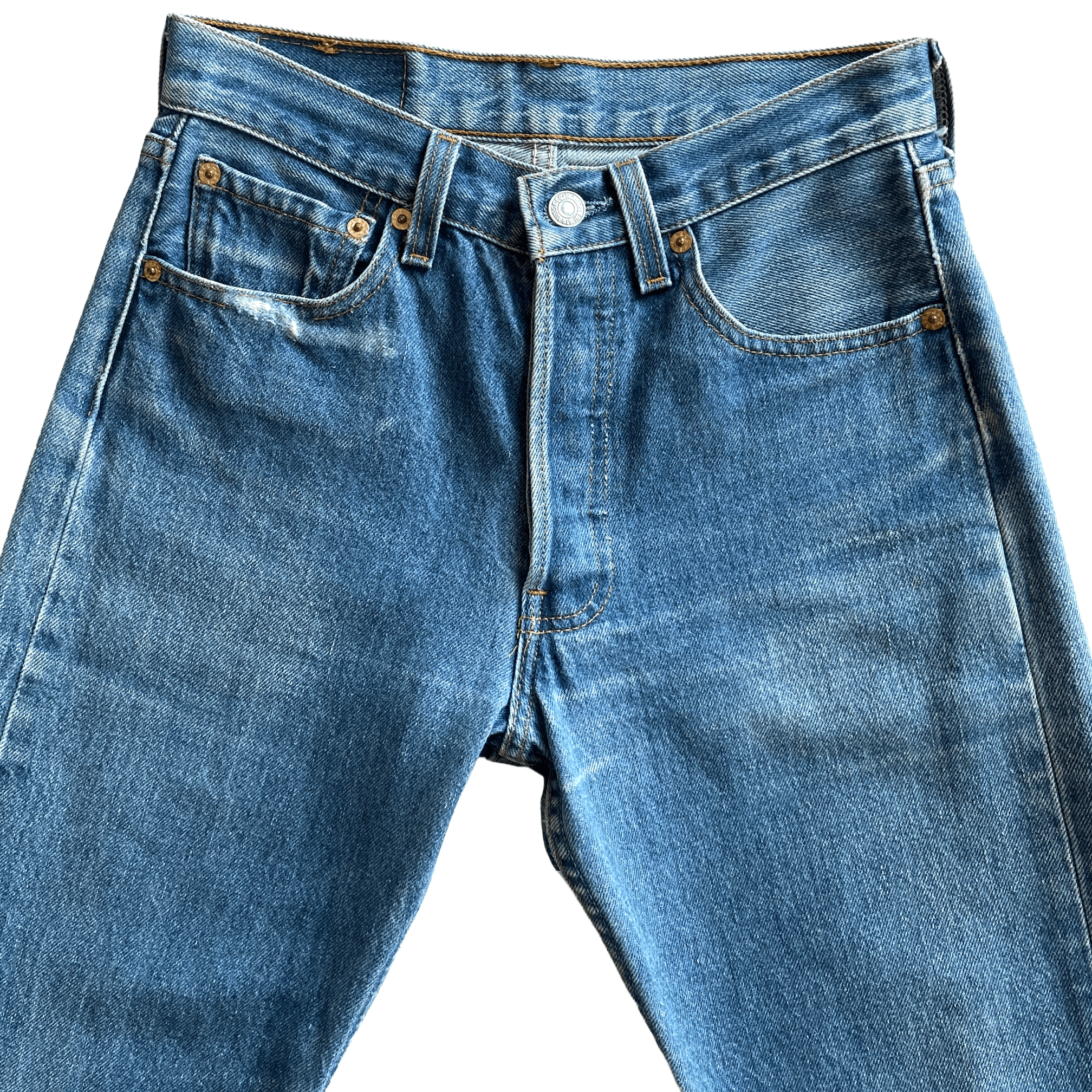 Levi's VINTAGE LEVIS 501xx DENIM JEANS MEDIUM BLUE W 28 L 29 Size 28" / US 6 / IT 42 - 3 Thumbnail