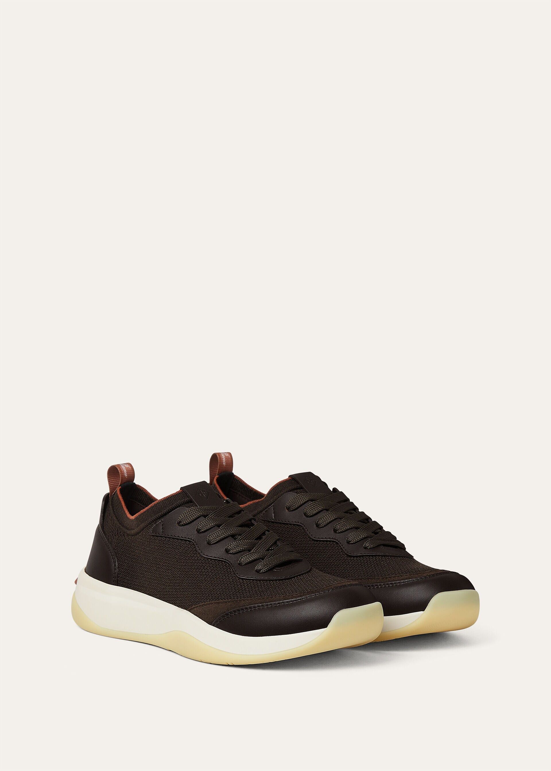Loro Piana os11x0226 FAO3862 410 LP Walk Low-Top Sneakers Umber Brown Size US 10 / EU 43 - 3 Thumbnail