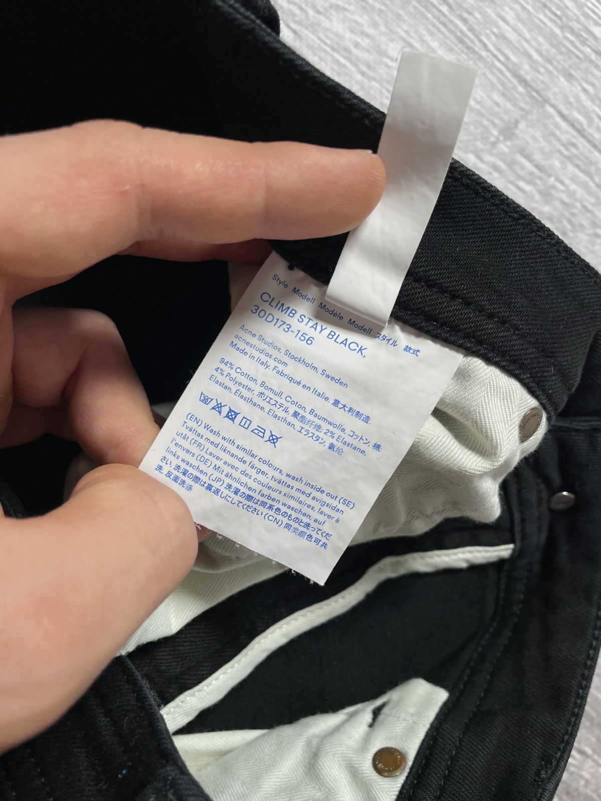 Acne Studios Acne Studios Bla Konst Climb Stay Black slim jeans Size US 30 / EU 46 - 7 Thumbnail