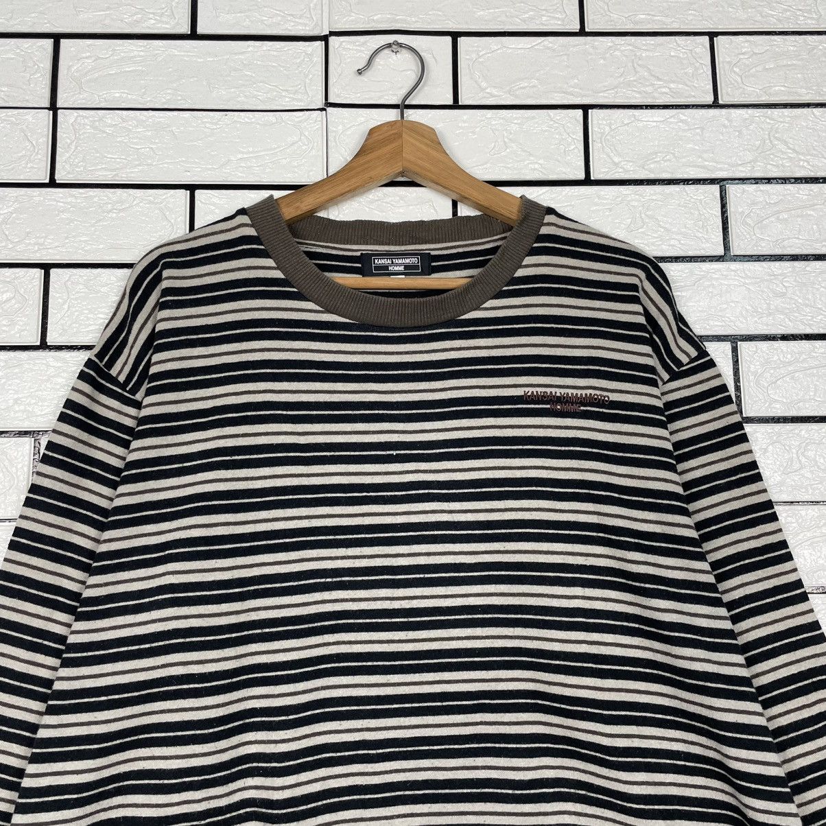 Kansai Yamamoto Kansai Yamamoto Homme Striped Sweatshirt Size US L / EU 52-54 / 3 - 2 Thumbnail
