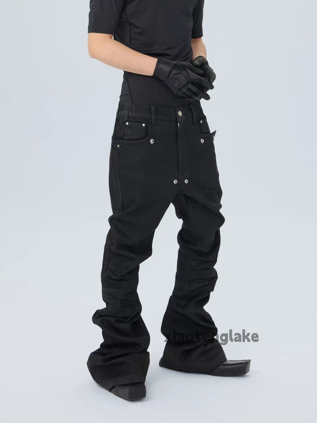 Jean zx utility punk yuppie grunge bootcut wax coated jeans Size US 30 / EU 46 - 4 Thumbnail