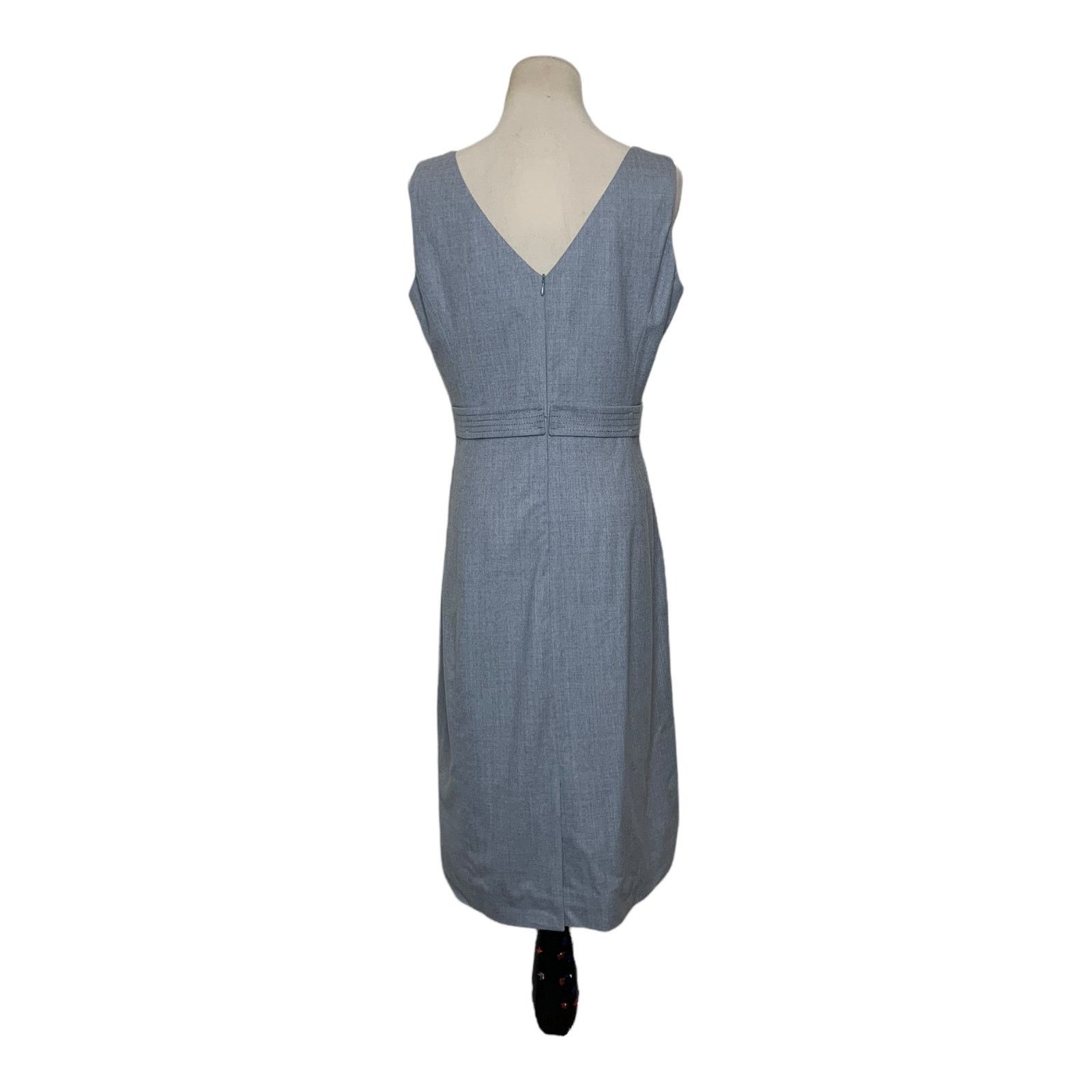 Piazza Sempione Piazza Sempione gray wool sheath dress size 46 - US 14 Size XL / US 12-14 / IT 48-50 - 2 Thumbnail