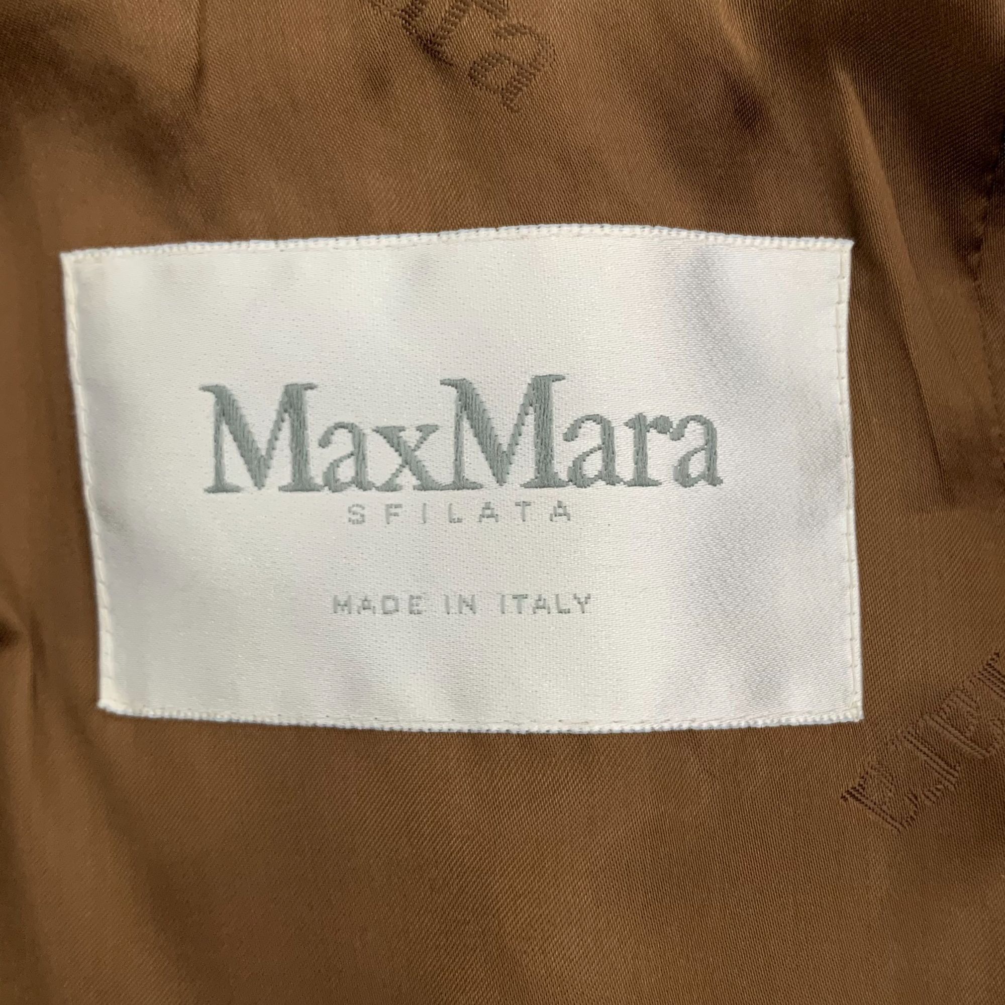 Max Mara [Max Mara] Dark Brown Teddy Bear Patchwork Coat 36 XS Size XS / US 0-2 / IT 36-38 - 2 Thumbnail
