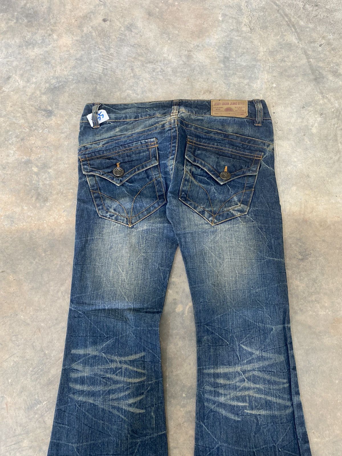 Hysteric Glamour × Japanese Brand × Le Grande Bleu (L.G.B.) Sick☠️ Jesse Logan Flare Jeans Rare 90s Size US 35 - 10 Thumbnail