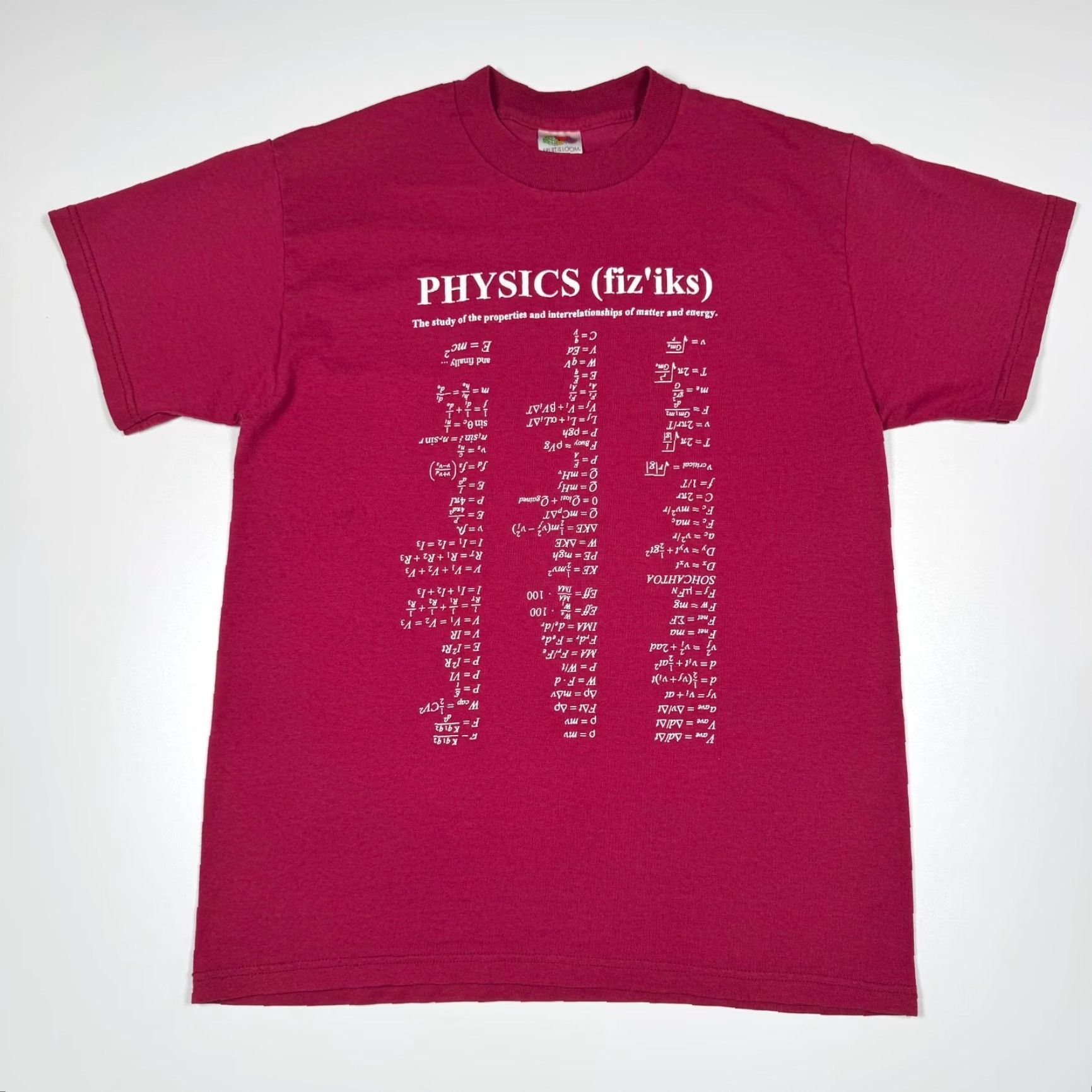 Vintage VINTAGE Physics Garfield Jim Davis Shirt - Burgundy - Medium - 90s - Men - T-Shirt - Unbranded - Regular - Burgundy - 90s - Mens Size US M / EU 48-50 / 2 - 2 Thumbnail