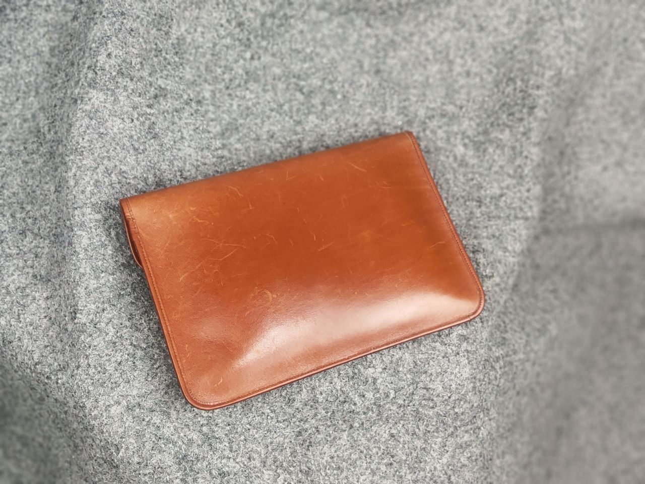 Dior Christian Dior Vintage 80s Envelope Clutch Brown Leather Bag Size ONE SIZE - 4 Thumbnail