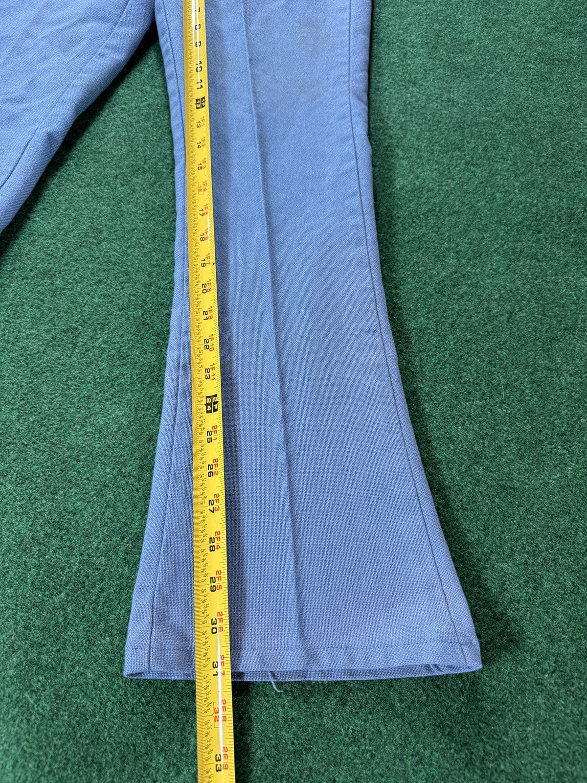 Vintage Vintage 70s Fit Flare Leggs Blue Bellbottom Disco Pants Size US 30 / EU 46 - 5 Thumbnail