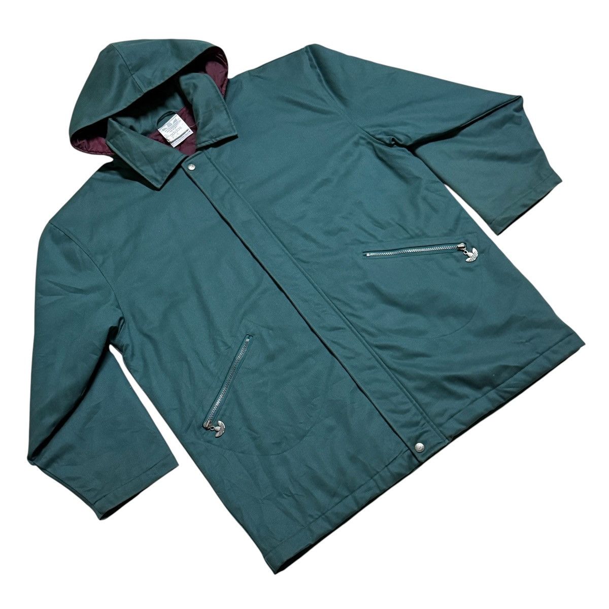 Adidas Vintage Adidas Trefoils Long Jacket Flexible Hoodie Size US M / EU 48-50 / 2 - 6 Thumbnail