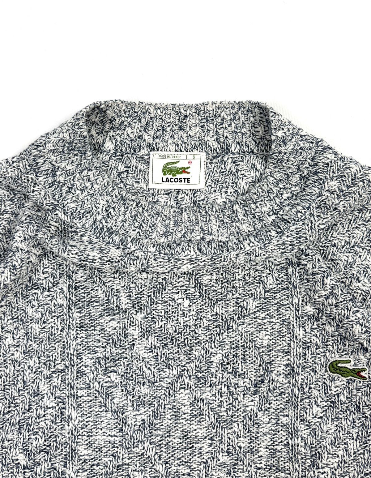 Lacoste 80s Lacoste Vintage Knit Sweater Men’s Jumper France Retro Size US L / EU 52-54 / 3 - 7 Thumbnail