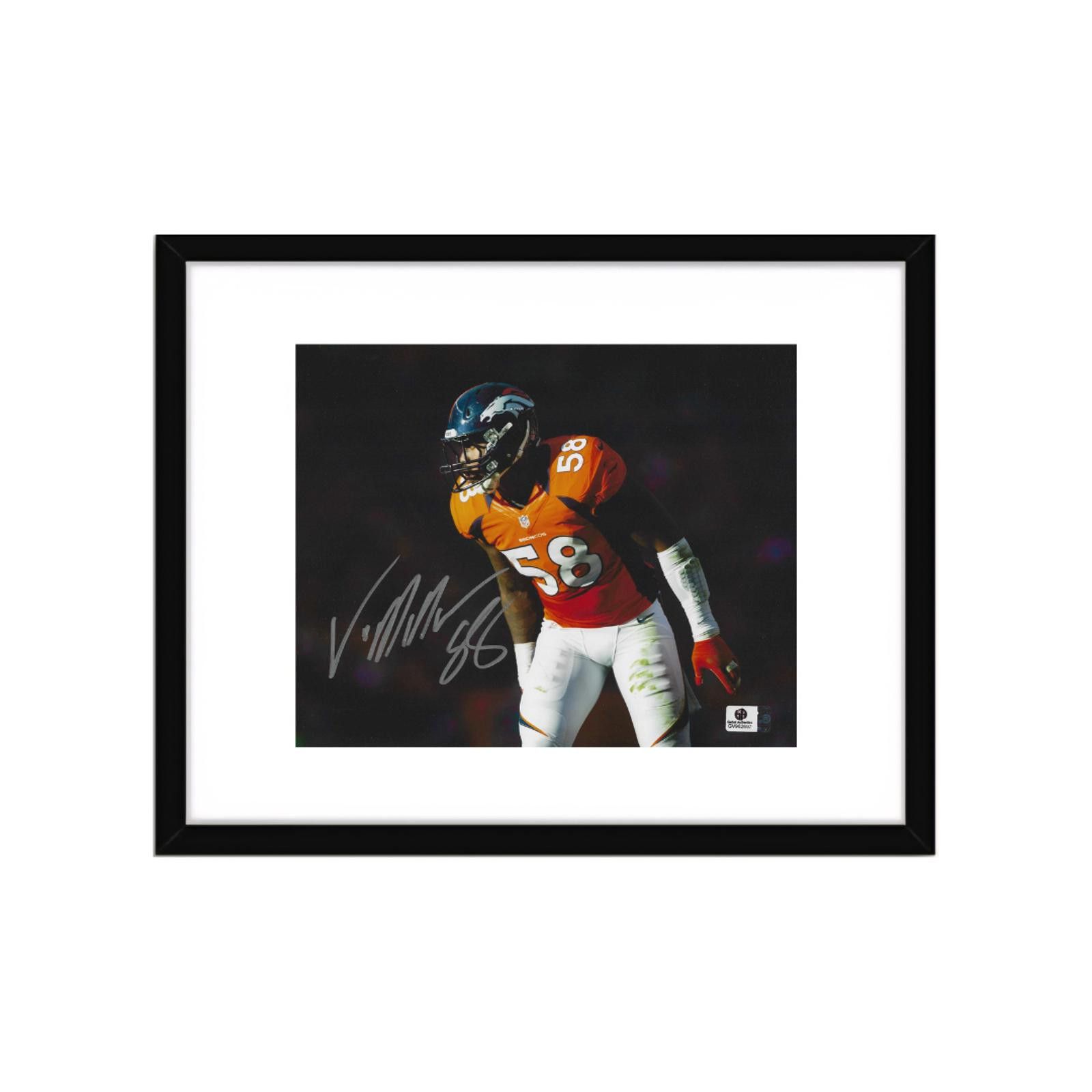Other Von Miller Broncos Autographed 8x10 Photo coa With Frame Size ONE SIZE - 2 Thumbnail