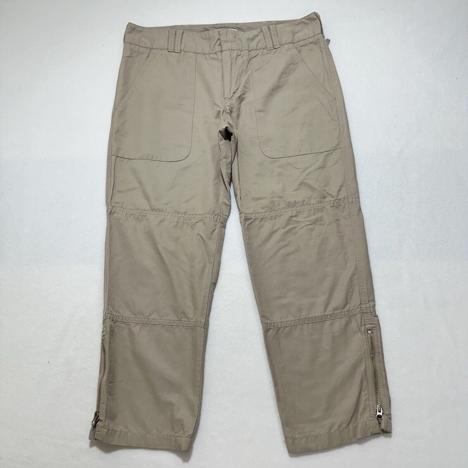 Vince Vince 2 Capri Chino Beige Pants Flat Front Zip Ankles Size 26" / US 2 / IT 38 - 1 Thumbnail
