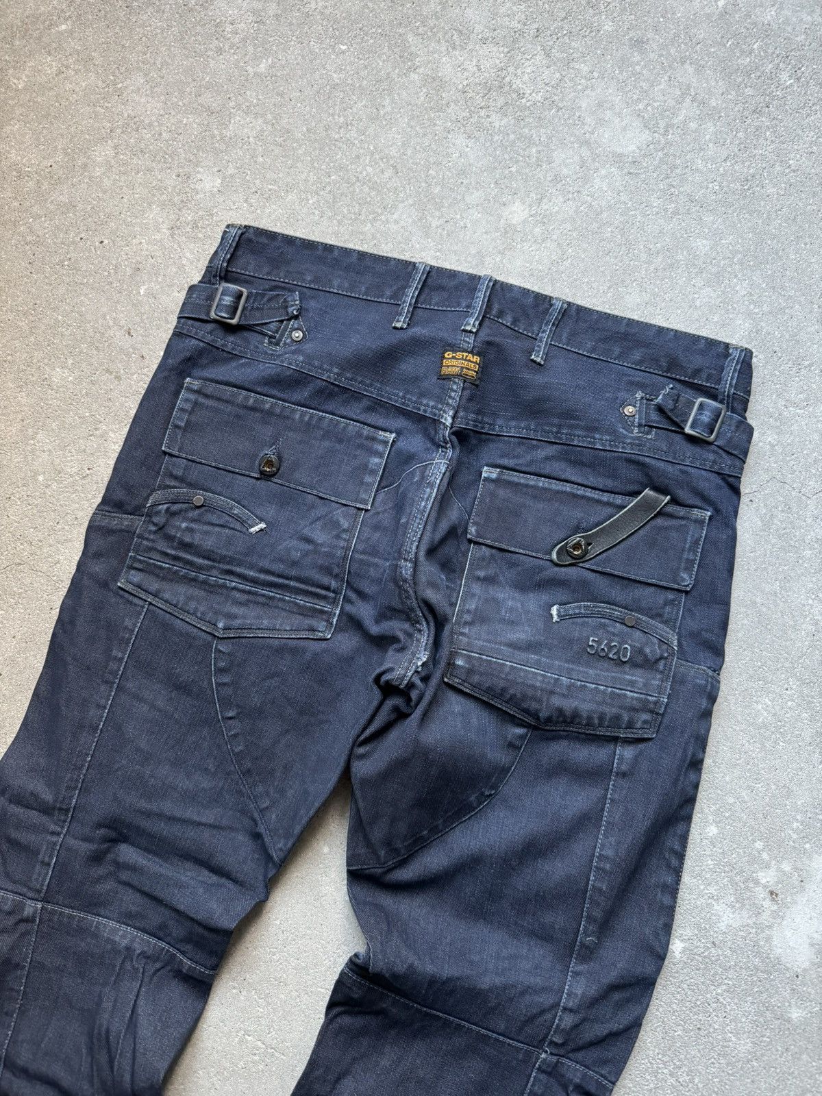 G-Star × If Six Was Nine × Vintage Vintage G Star Raw Waxed Jeans 33/01 Size US 34 / EU 50 - 11 Thumbnail