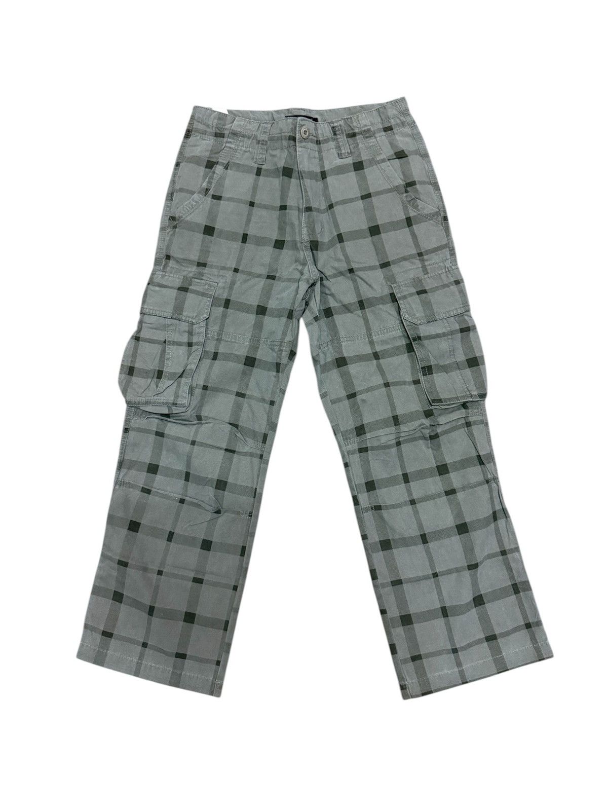 KISS KISSMARK AUTHENTIC Checkered Cargo Pants Streetwear W28X26 Size US 28 / EU 44 - 1 Thumbnail