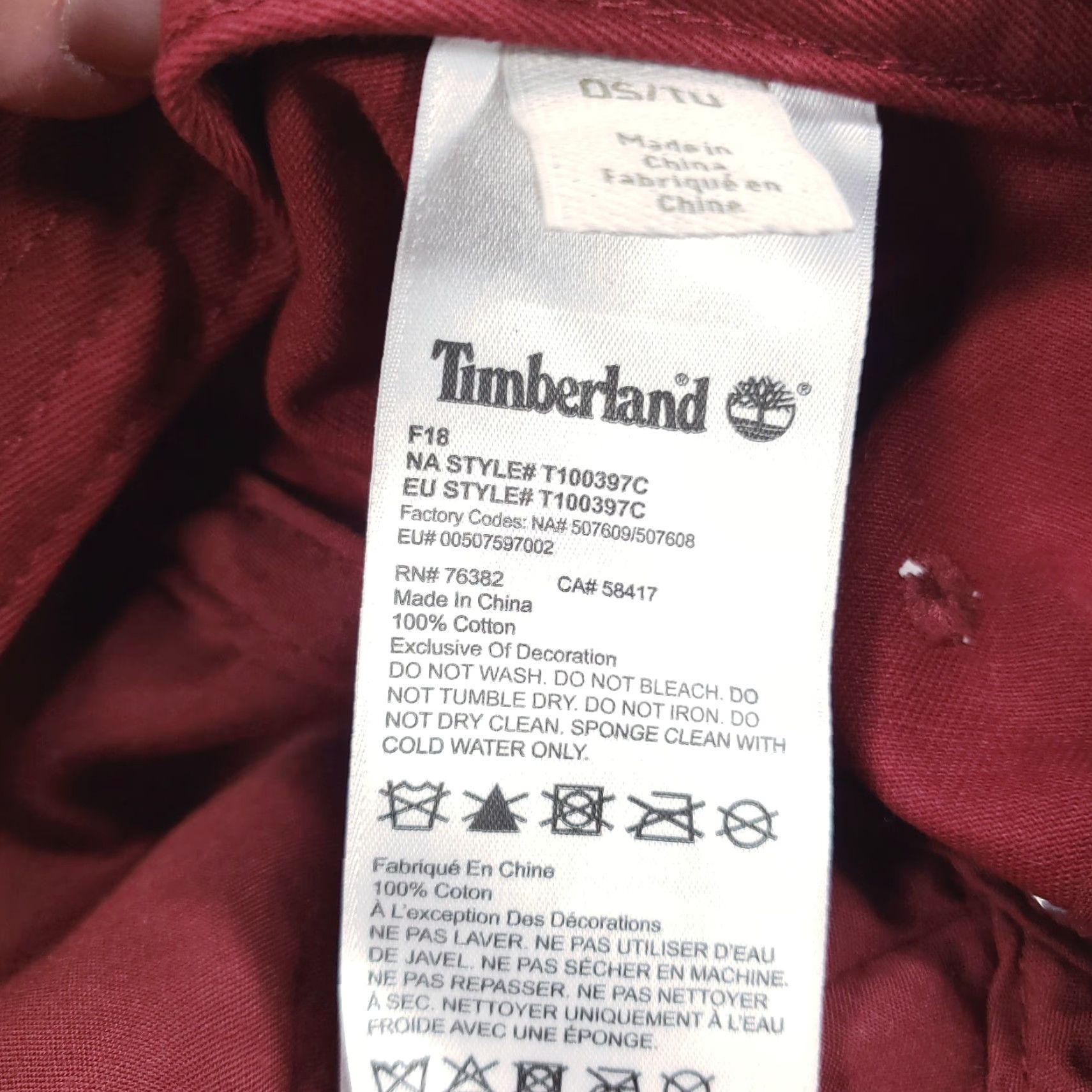 Timberland Timberland Cap Mens One Size Red Snapback Flat Brim Outdoor Hat Size ONE SIZE - 6 Thumbnail