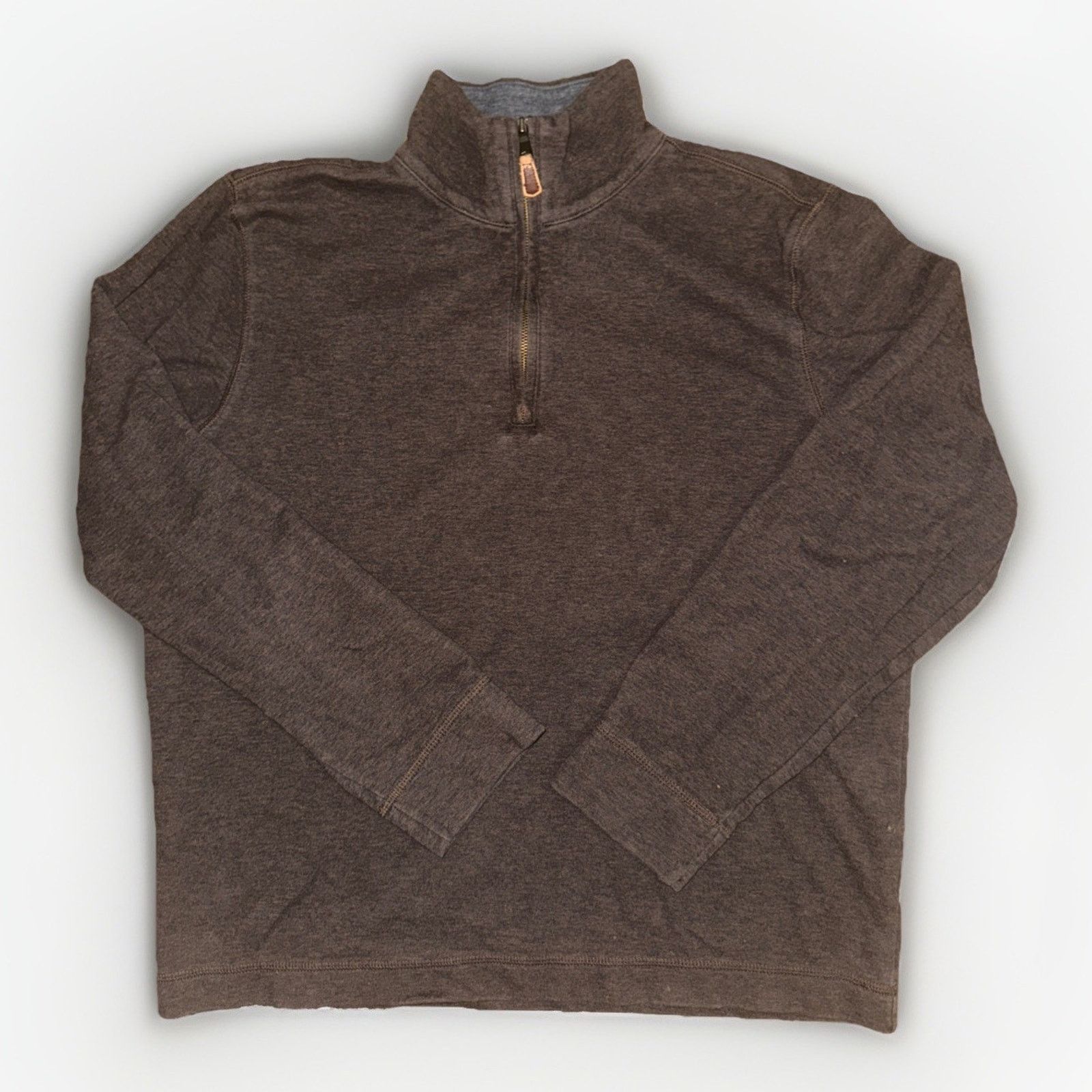 Banana Republic Banana Republic 1/4 Zip Pullover Sweater Brown Knit M 21x23 Size US M / EU 48-50 / 2 - 1 Thumbnail