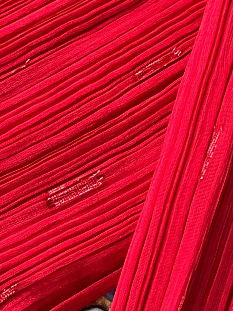 Issey Miyake Issey Miyake size:M Red pleated mainline trousers Size 31" - 6 Thumbnail