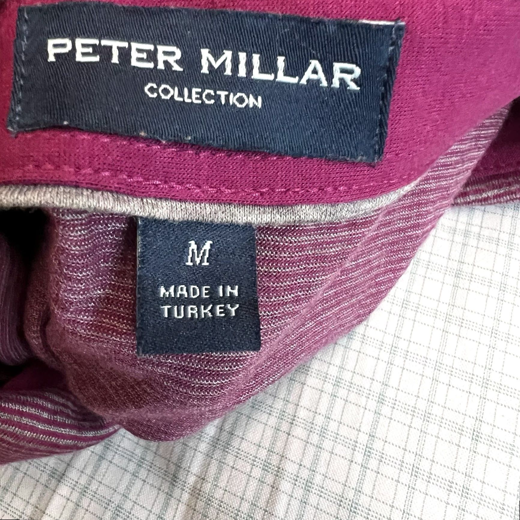 Peter Millar VINTAGE Peter Millar Polo Shirt Men Medium Purple Striped Silk Blend Short Sleeve Casual Size US M / EU 48-50 / 2 - 5 Thumbnail