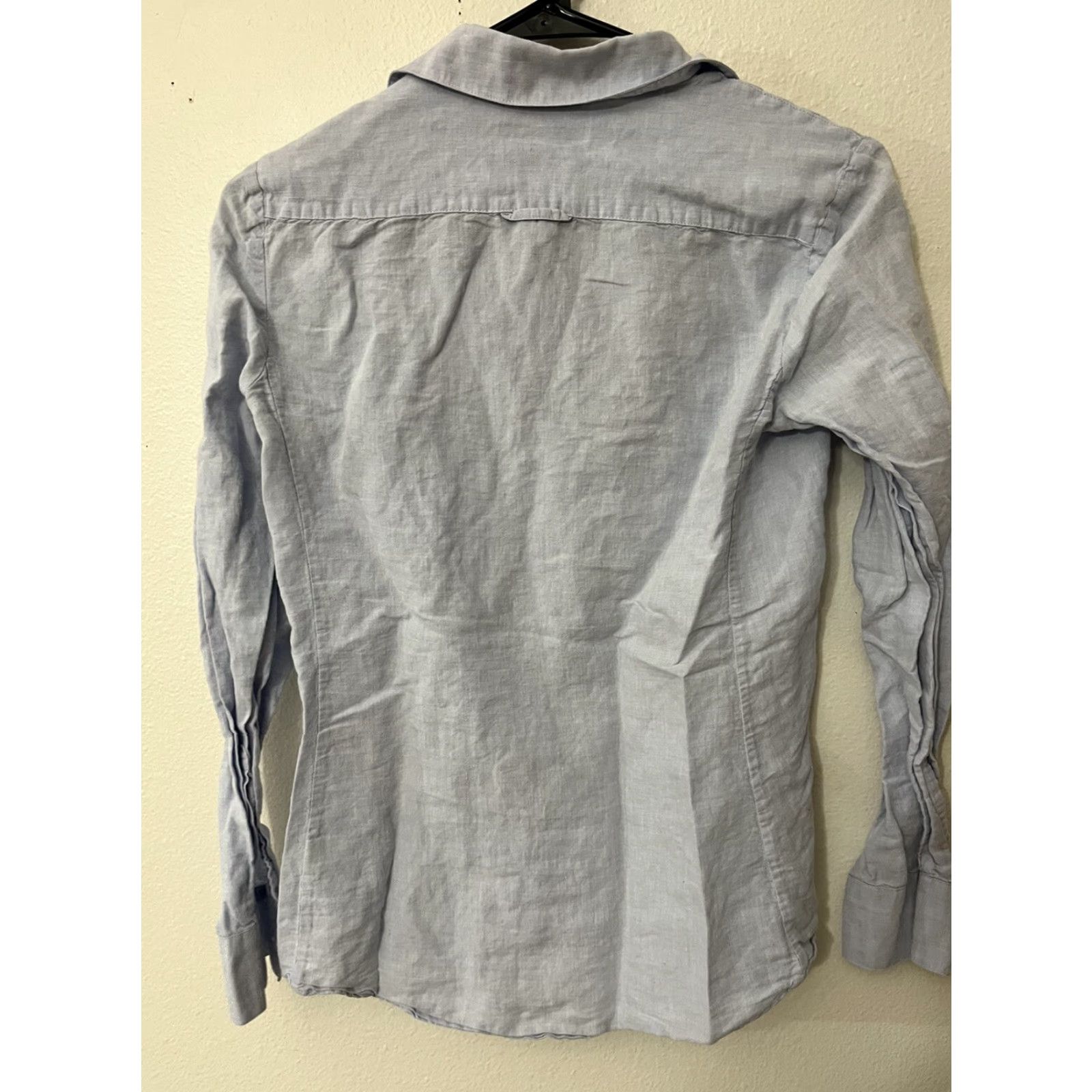 Banana Republic VINTAGE Banana Republic Women's Button-Up Shirt XS Blue Long Sleeve Collared All Seasons Size XS / US 0-2 / IT 36-38 - 2 Thumbnail