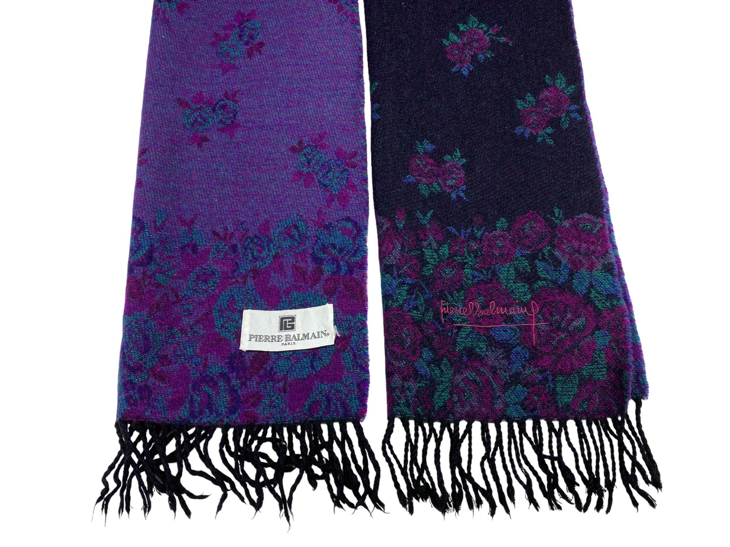 Pierre Balmain × Vintage Pierre Balmain Paris scarf flower Vintage Scarves Size ONE SIZE - 5 Thumbnail