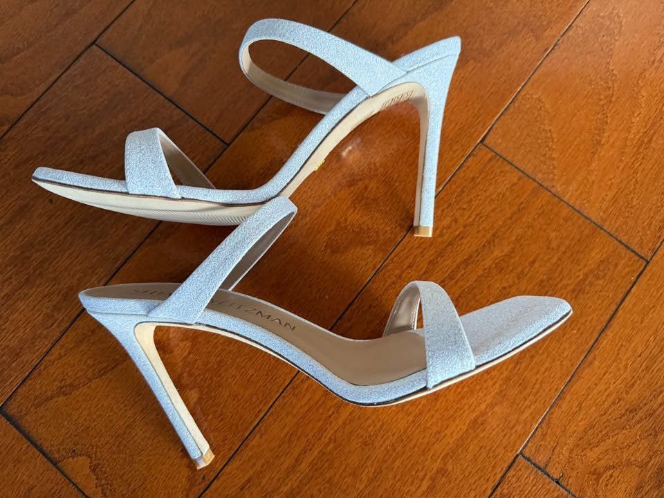 Stuart Weitzman Stuart Weitzman Aleena 100 White heeled sandals Size US 9 / IT 39 - 4 Thumbnail