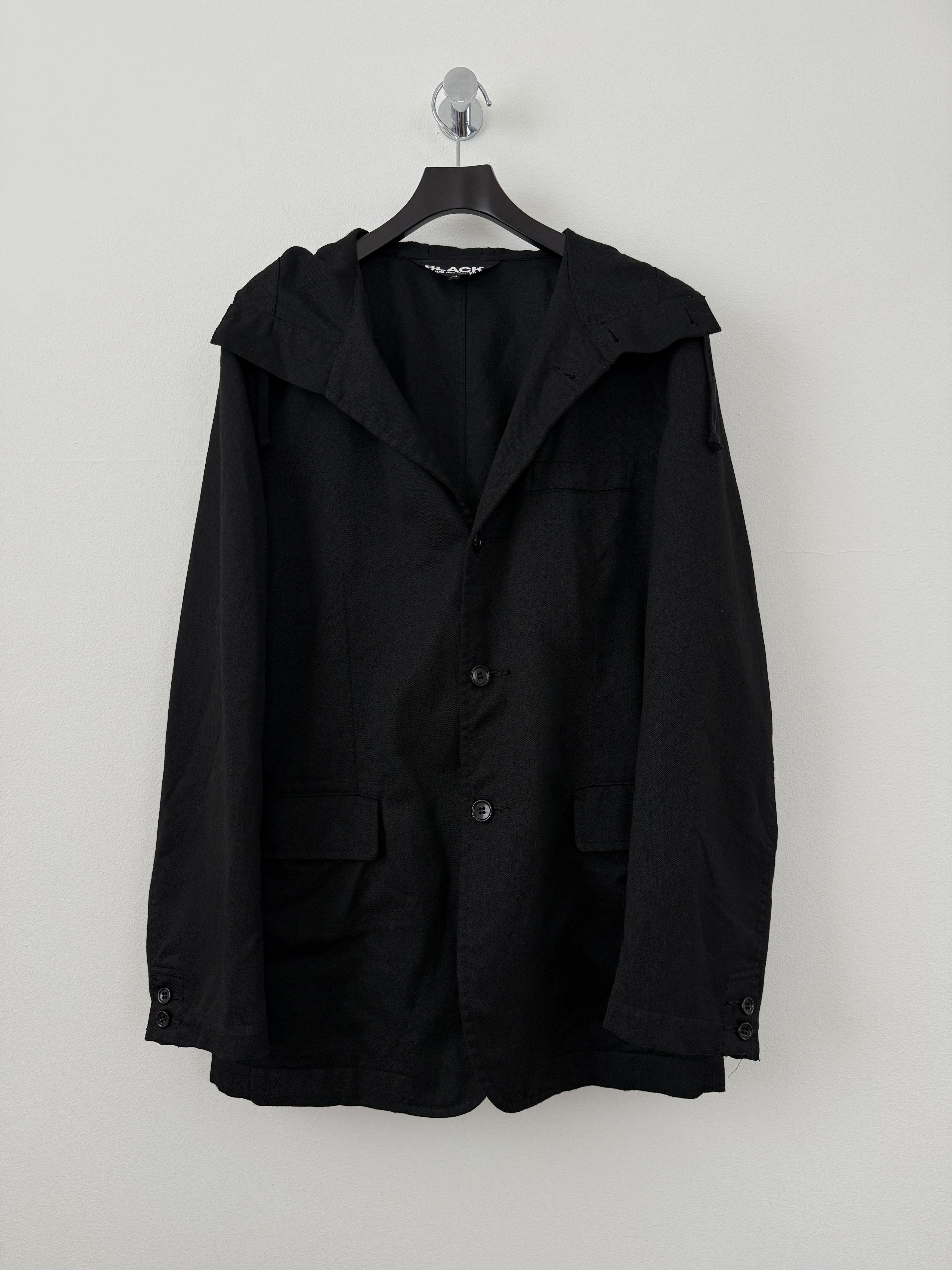 Comme des Garcons Black Hooded Button Up Jacket Size US M / EU 48-50 / 2 - 2 Thumbnail