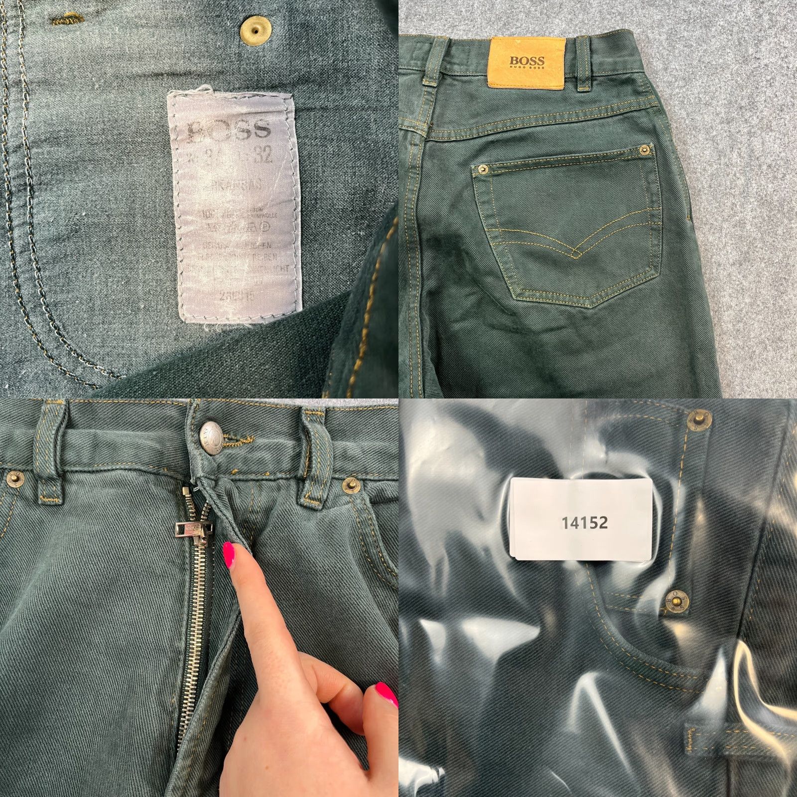 Hugo Boss VINTAGE Hugo Boss Jeans Regular Tapered 32 32 Green 90s Mens Denim 5-Pocket Design Cotton Baggy? (Adaptation: remove uncertain) Size US 32 / EU 48 - 8 Thumbnail