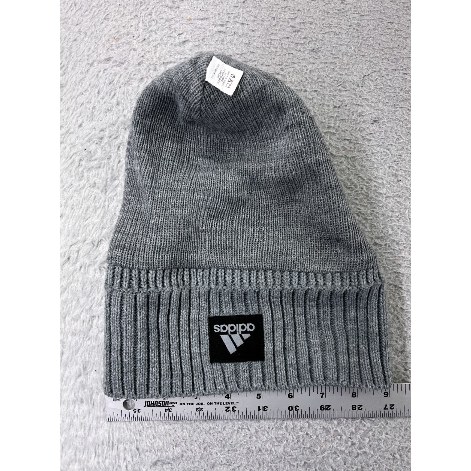 Adidas Adidas Beanie Mens Knit Logo 100% Acrylic One Size Gray Ski Hat/Cap Beanie Mens Size ONE SIZE - 4 Thumbnail