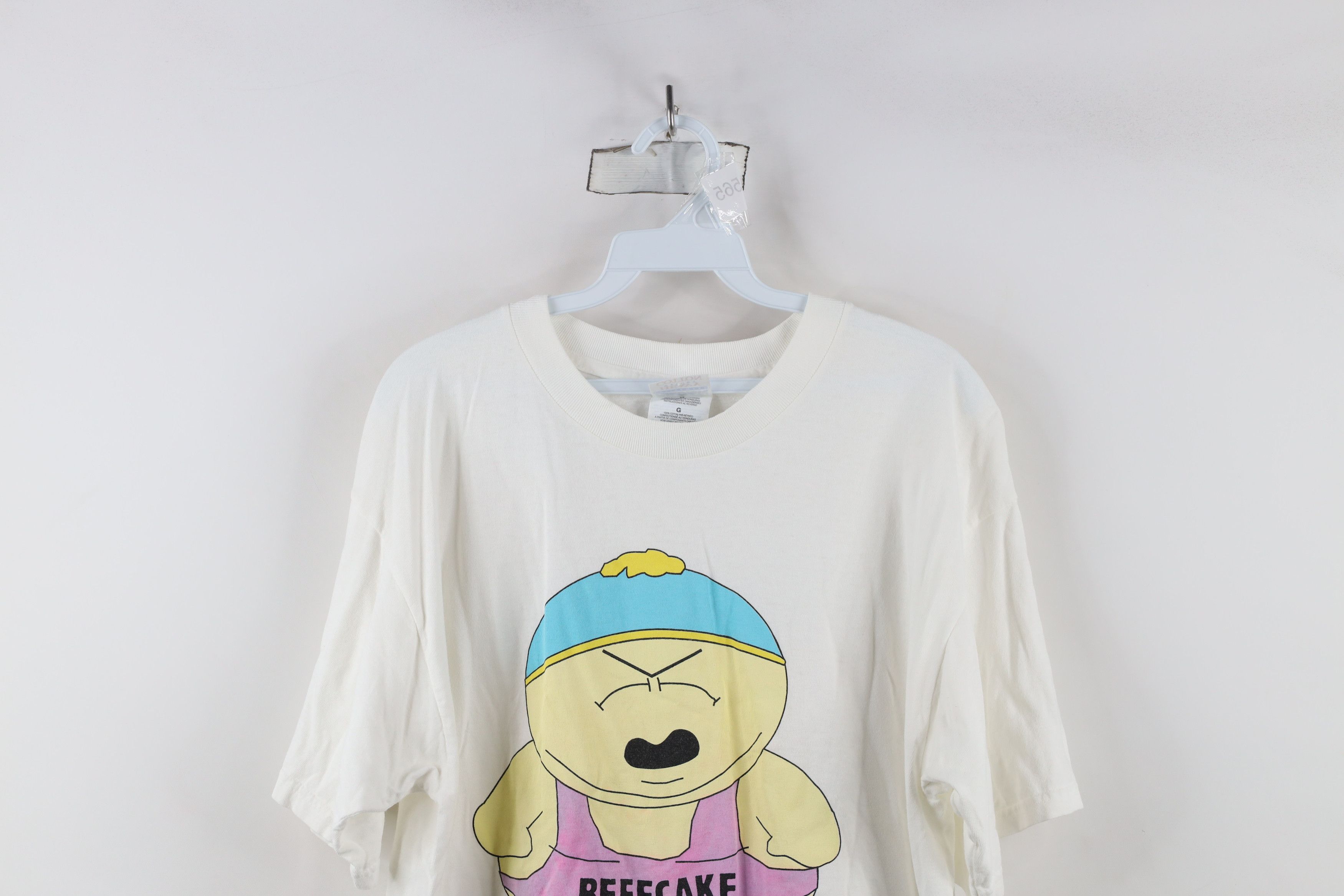 Vintage Vintage 90s Comedy Central Cartman Beefcake T-Shirt White Size US L / EU 52-54 / 3 - 2 Thumbnail