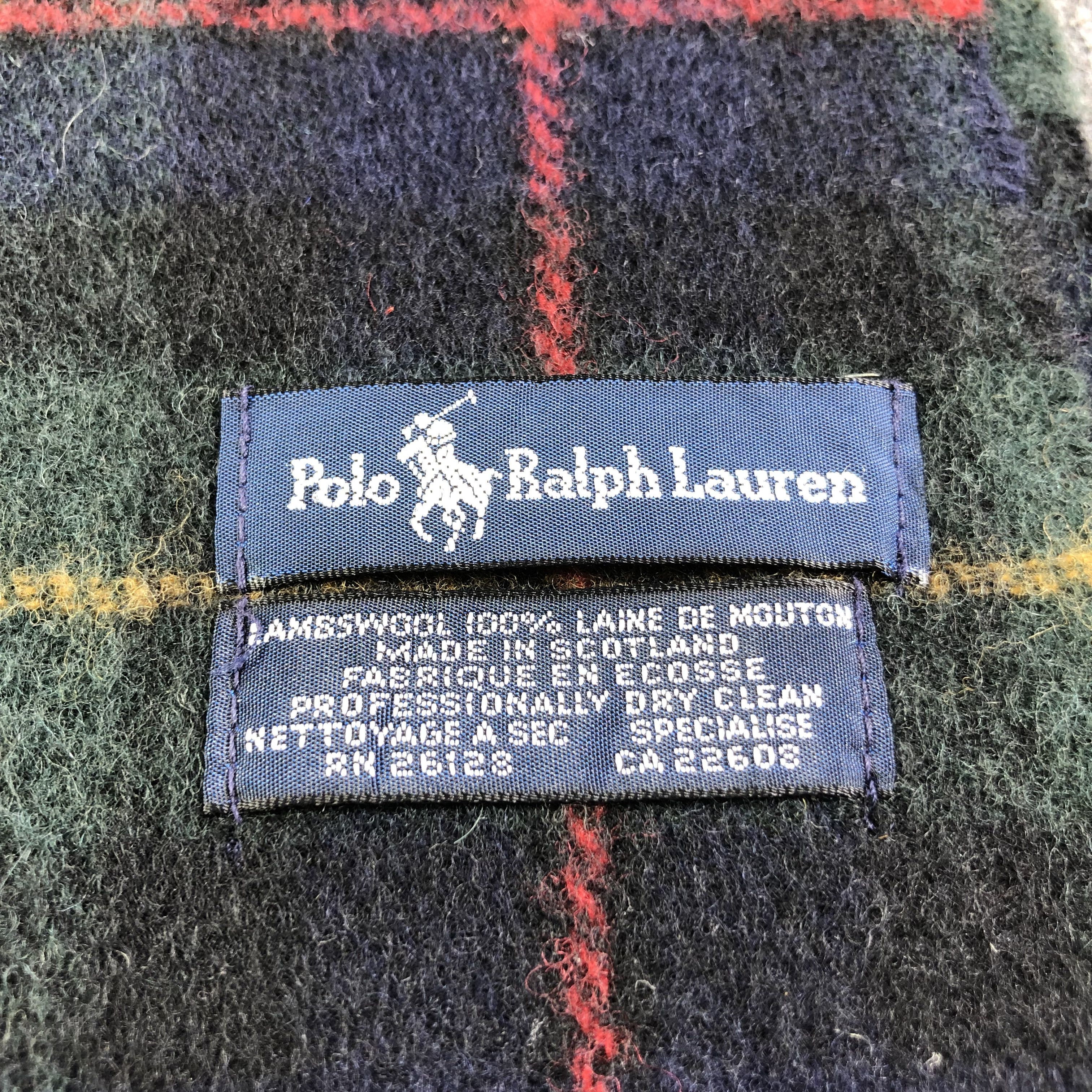 Polo Ralph Lauren Polo Ralph Lauren Tartan Wool Scarf Muffler V1204 Size ONE SIZE - 5 Thumbnail