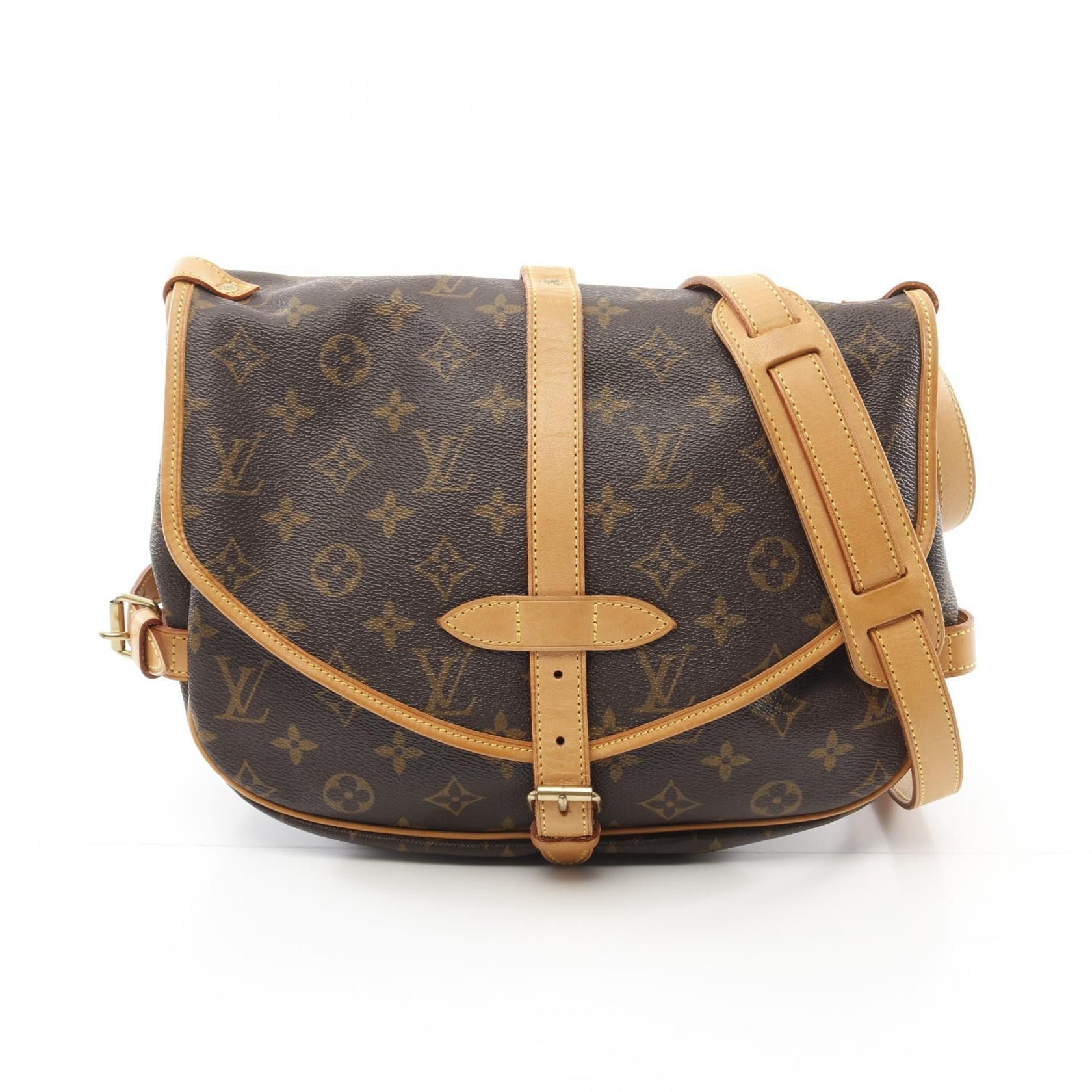 Louis Vuitton Louis Vuitton Saumur 30 Monogram Coated Canvas Shoulder Bag Canvas Shoulder Bag M42256 in Brown, Women's
