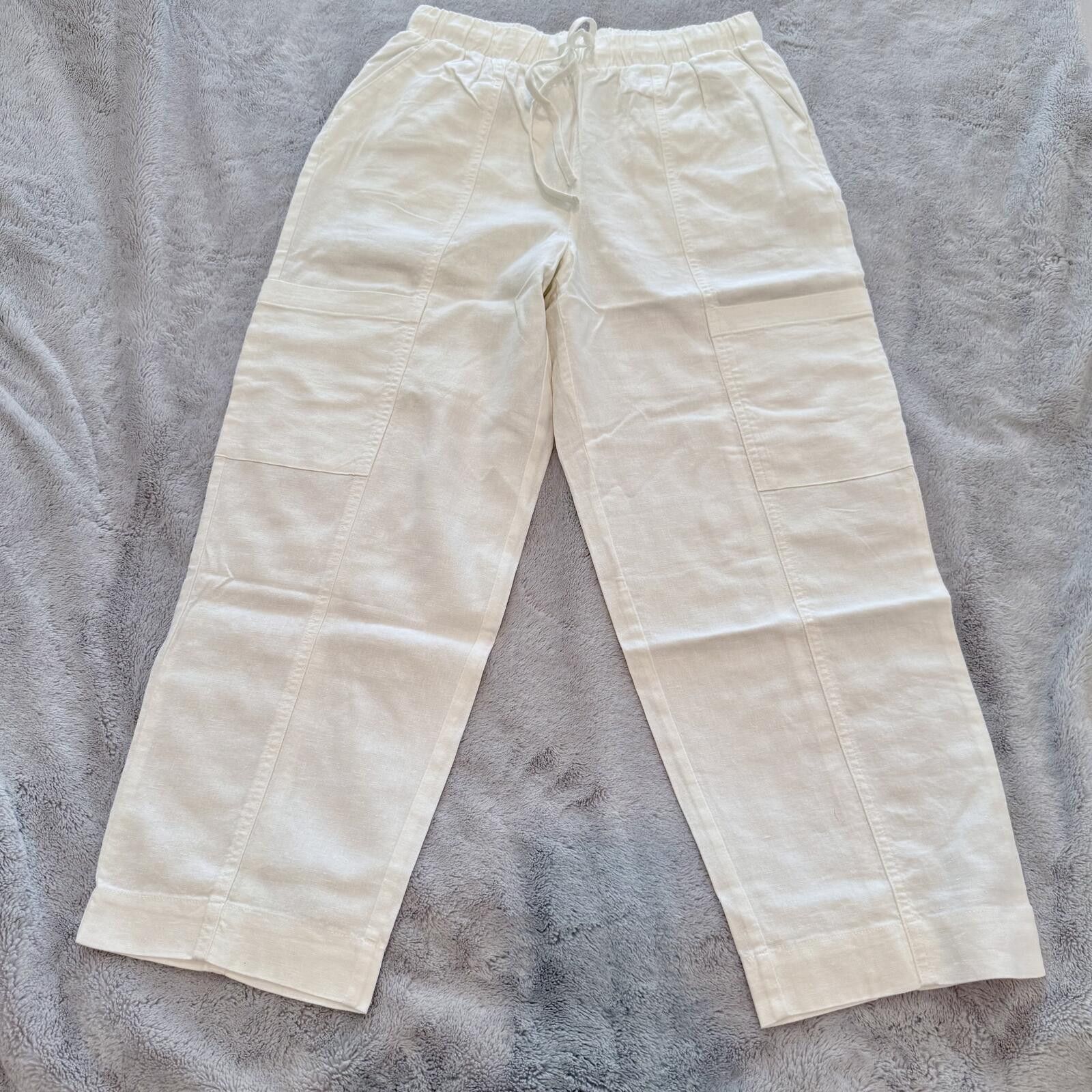 Other Universal Thread White Linen Blend Pants Size S Size 28" / US 6 / IT 42 - 1 Thumbnail