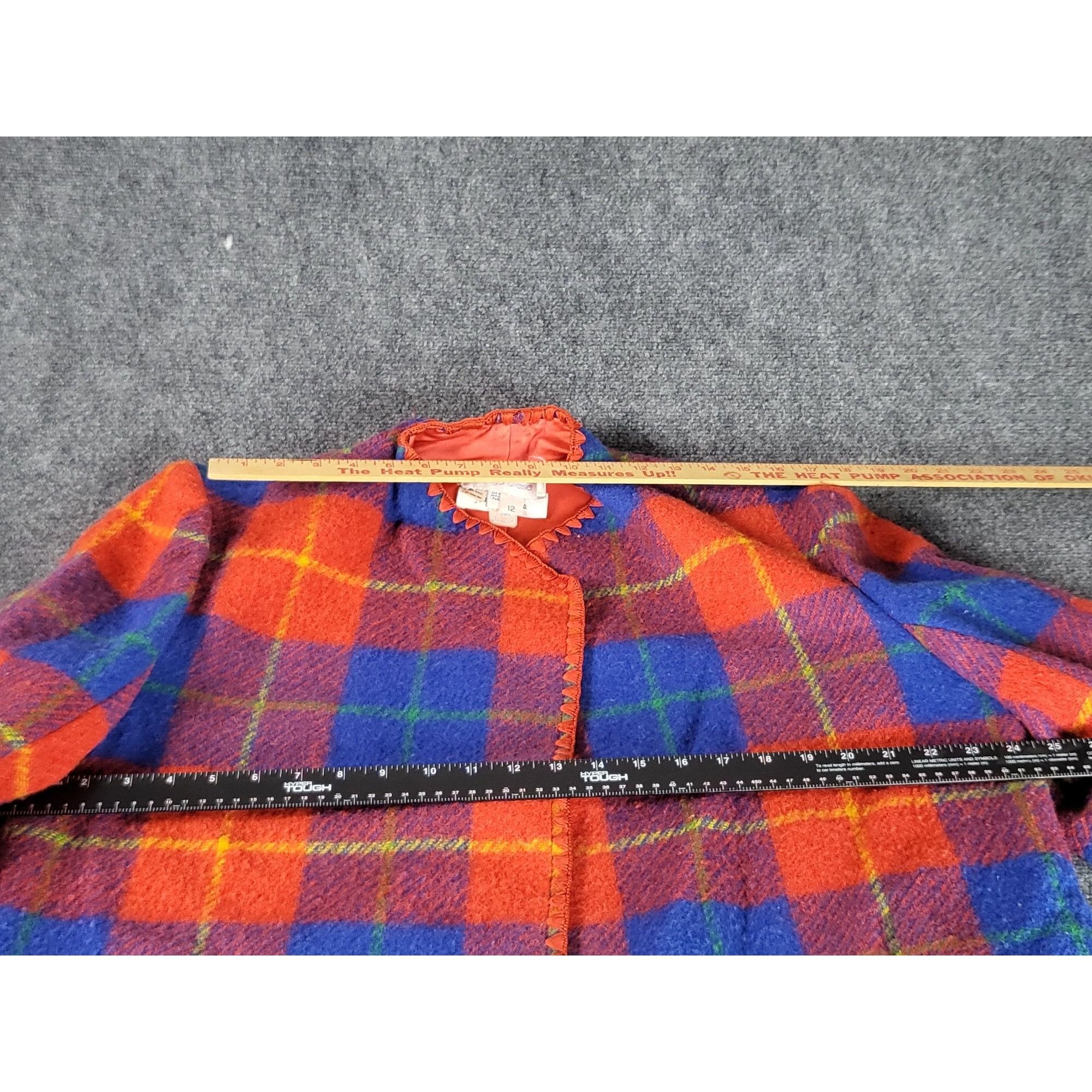 Vintage Vintage Diane Dickinson Plaid Wool Jacket Women Sz 12 Red Bl Size XL / US 12-14 / IT 48-50 - 7 Thumbnail