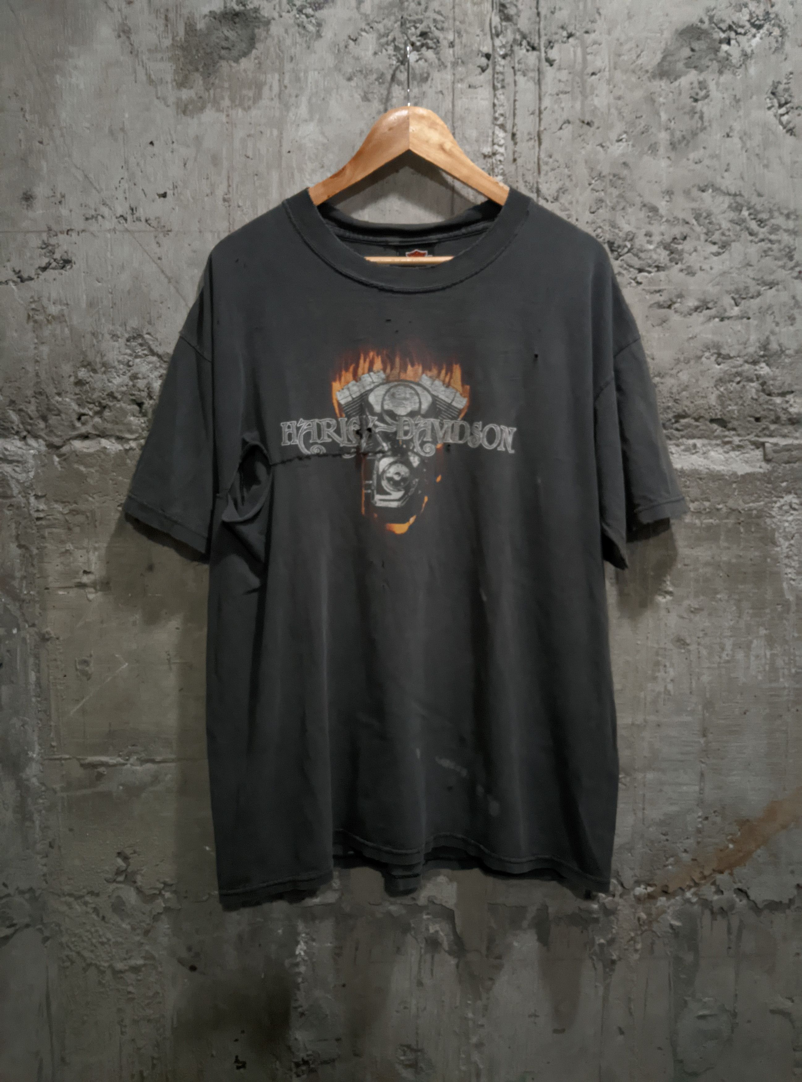 Harley Davidson Vintage 90s thrashed Harley Davidson distress grunge WCC ERD Size US XL / EU 56 / 4 - 1 Thumbnail
