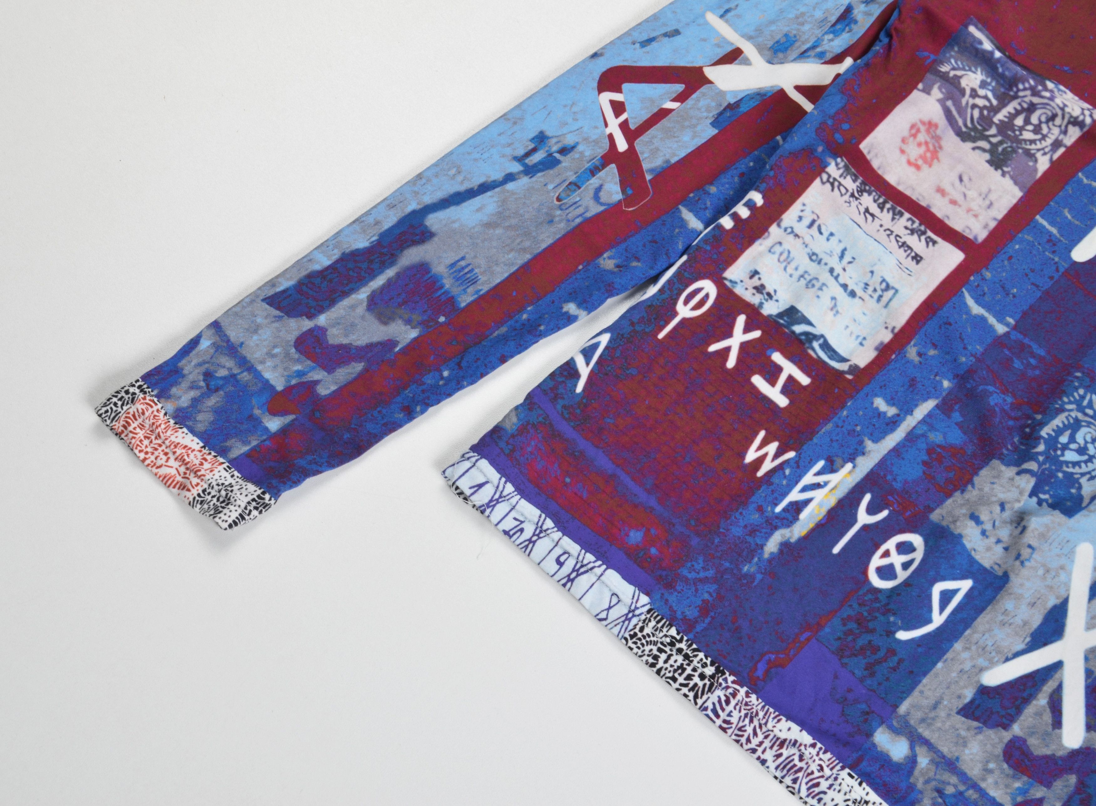 Vintage Vintage Segou Y2K Mesh Abstract Graphic Print Stretch Top Size S / US 4 / IT 40 - 5 Thumbnail