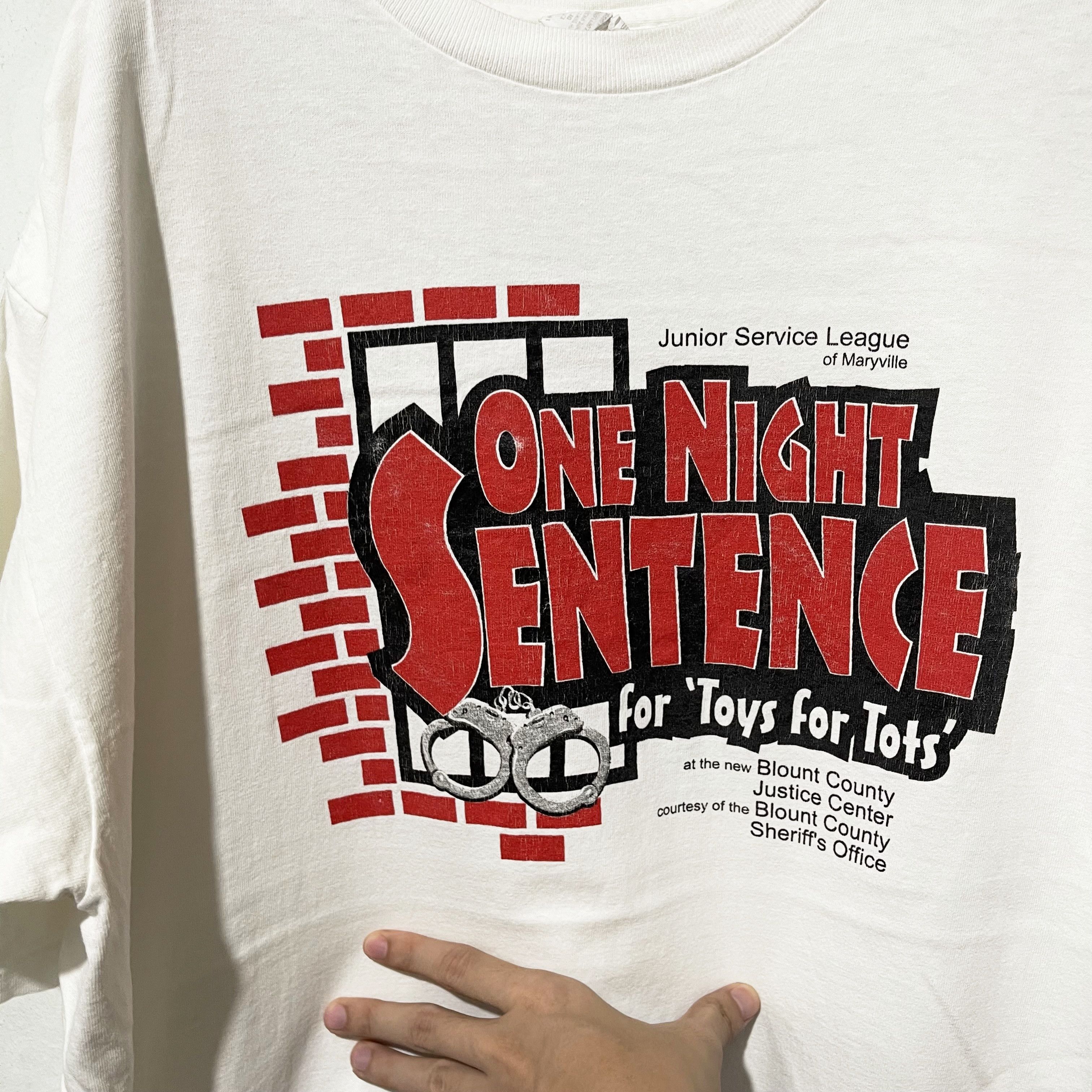 Vintage Vintage 90s One Night Sentence T-Shirt Size US XL / EU 56 / 4 - 2 Thumbnail