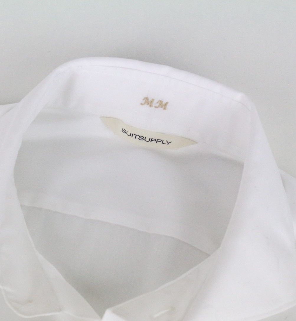 Suitsupply XS Extra Slim White Cotton Cutaway Shirt 73147 Size US XS / EU 42 / 0 - 8 Thumbnail