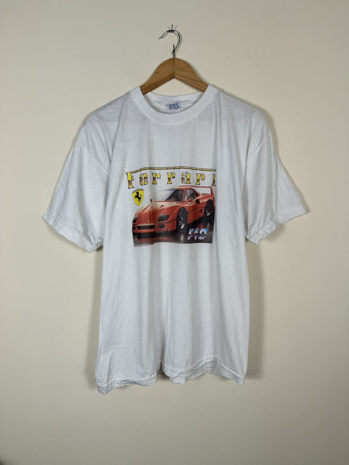 Ferrari × Vintage Ferrari F40 1991 Target International Supercar T Shirt Size US L / EU 52-54 / 3 - 2 Thumbnail
