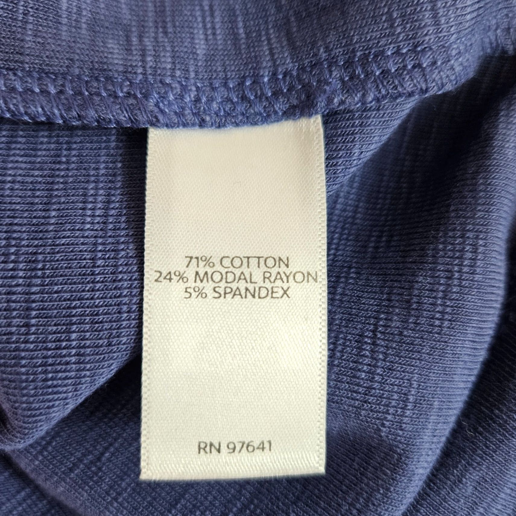 J. Jill J Jill Womens Hooded Pullover L Solid Blue Cotton Blend Long Sleeve Size L / US 10 / IT 46 - 4 Thumbnail