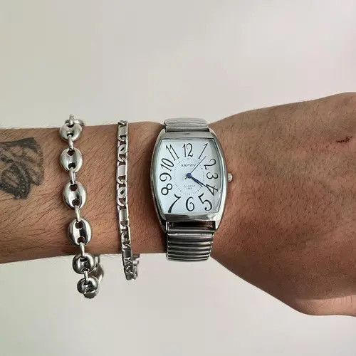 VIBE 2000s vintage style stainless steel quartz luxury watch Size ONE SIZE - 2 Thumbnail