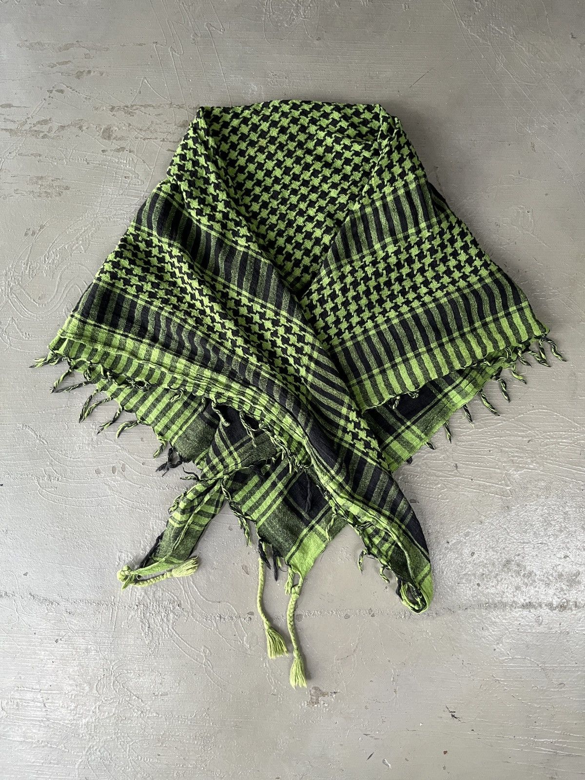 If Six Was Nine Green Keffiyeh Scarf Raf Simons Undercover Junya Style Size ONE SIZE - 3 Thumbnail