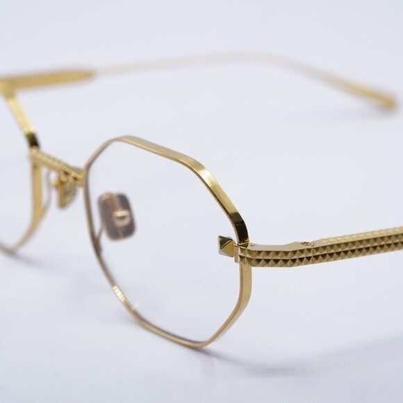 Valentino Valentino V-STUD VLX-122C Eyeglasses Shiny Gold 52mm Size ONE SIZE - 8 Thumbnail