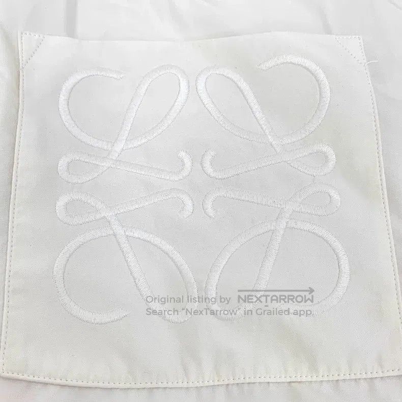 Loewe Loewe White Logo Embroidered Silk V-neck Single Button Lon Size XS / US 0-2 / IT 36-38 - 5 Thumbnail