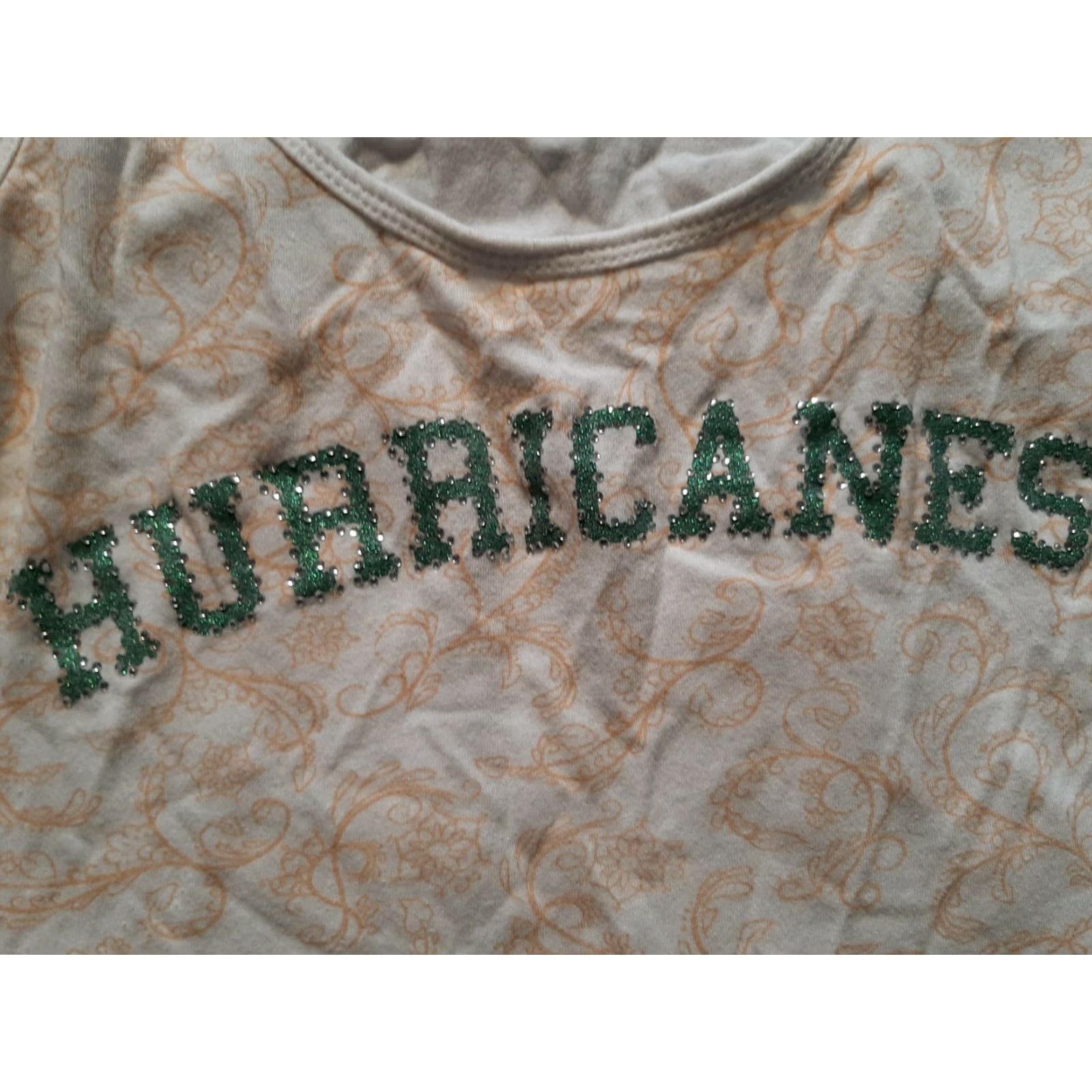 Vintage Miami Hurricanes Women’s Tank Top Small S Beaded Orange White Stain discounted Activewear Football Women's Tank Size S / US 4 / IT 40 - 2 Thumbnail