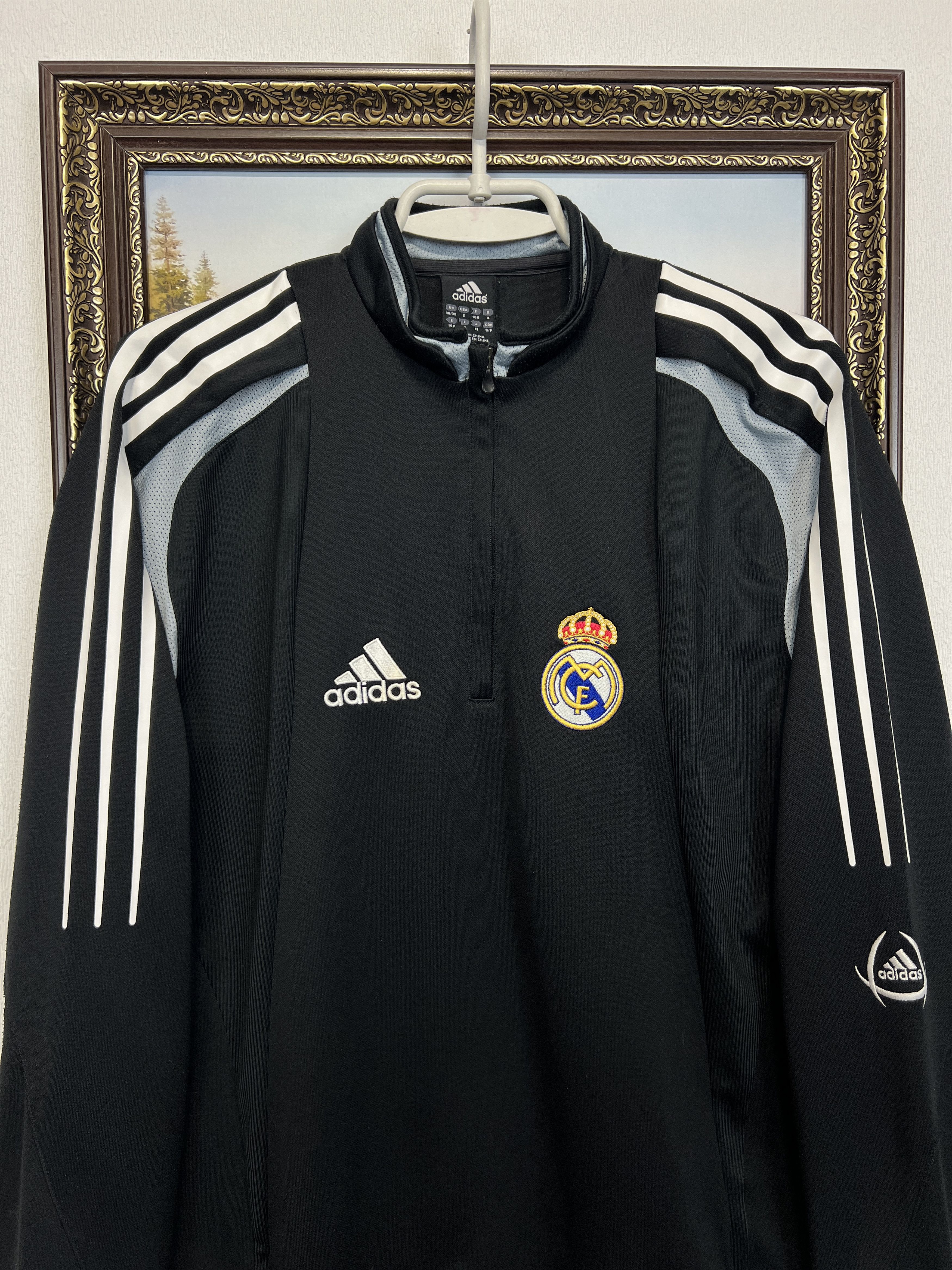 Adidas Vintage Real Madrid Football Train Jacket Soccer Sweatshirt Size US S / EU 44-46 / 1 - 2 Thumbnail