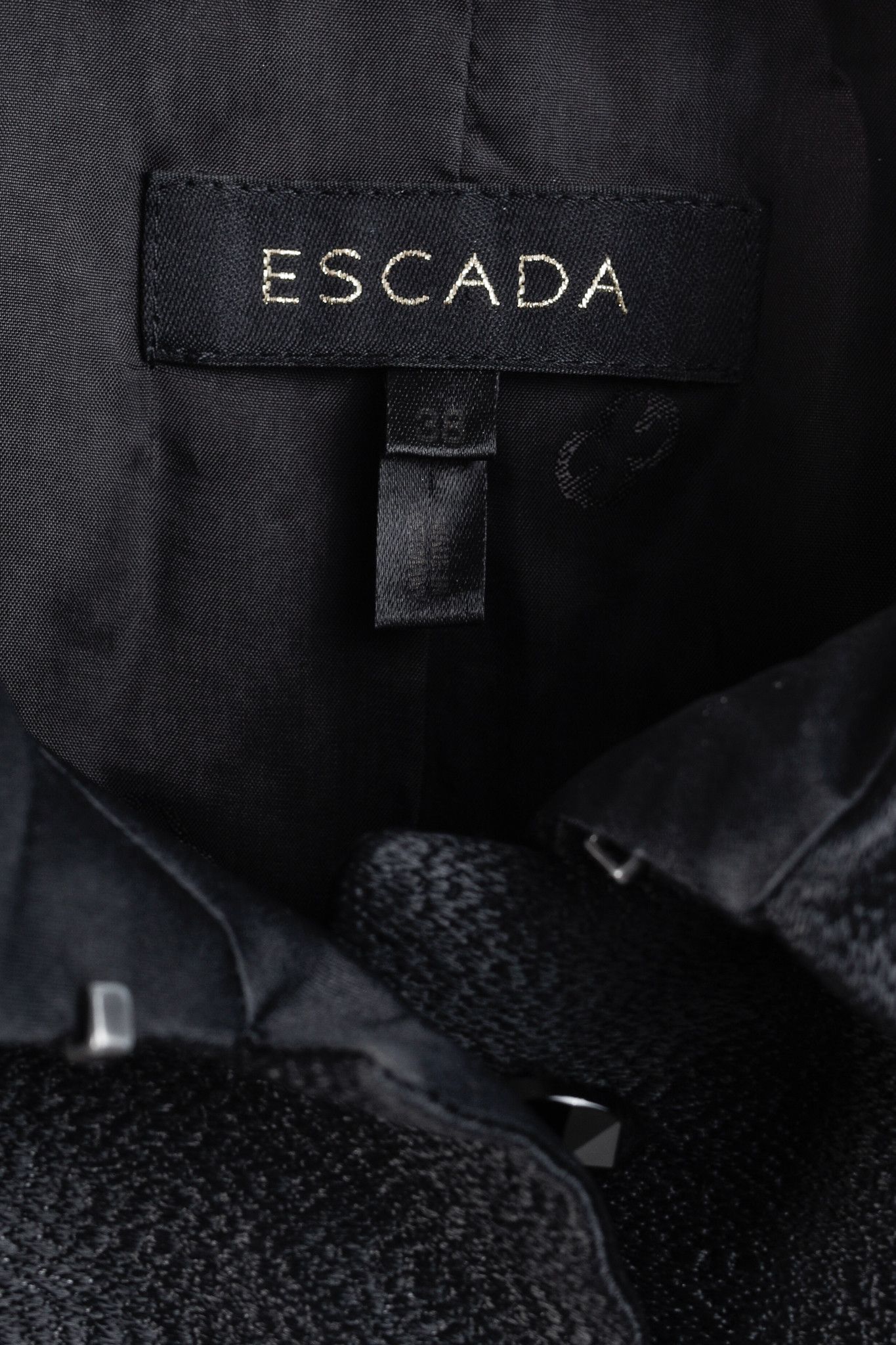 Escada Escada Textured Black Tailored Jacket Size M / US 6-8 / IT 42-44 - 4 Thumbnail