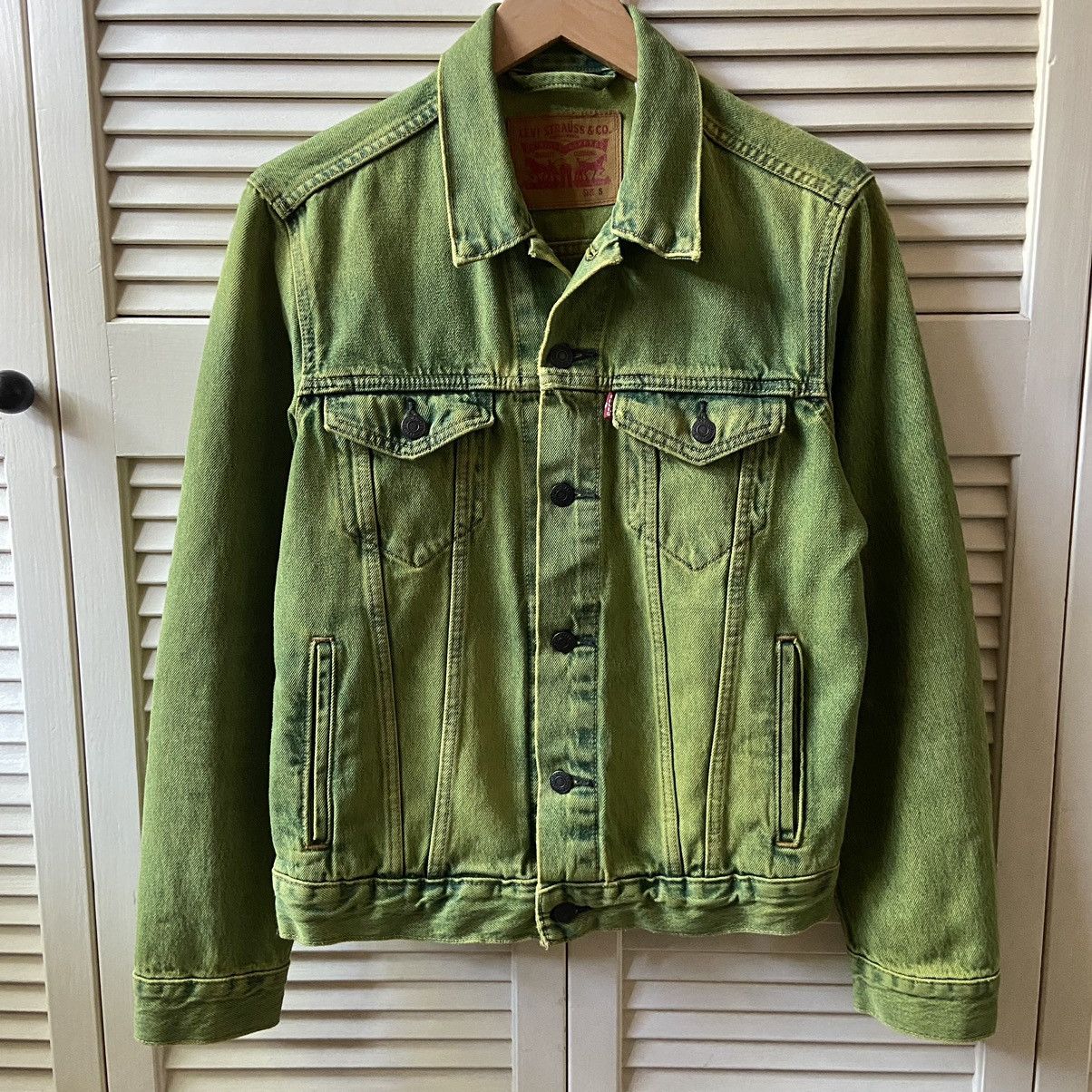 Neon green denim jacket hotsell