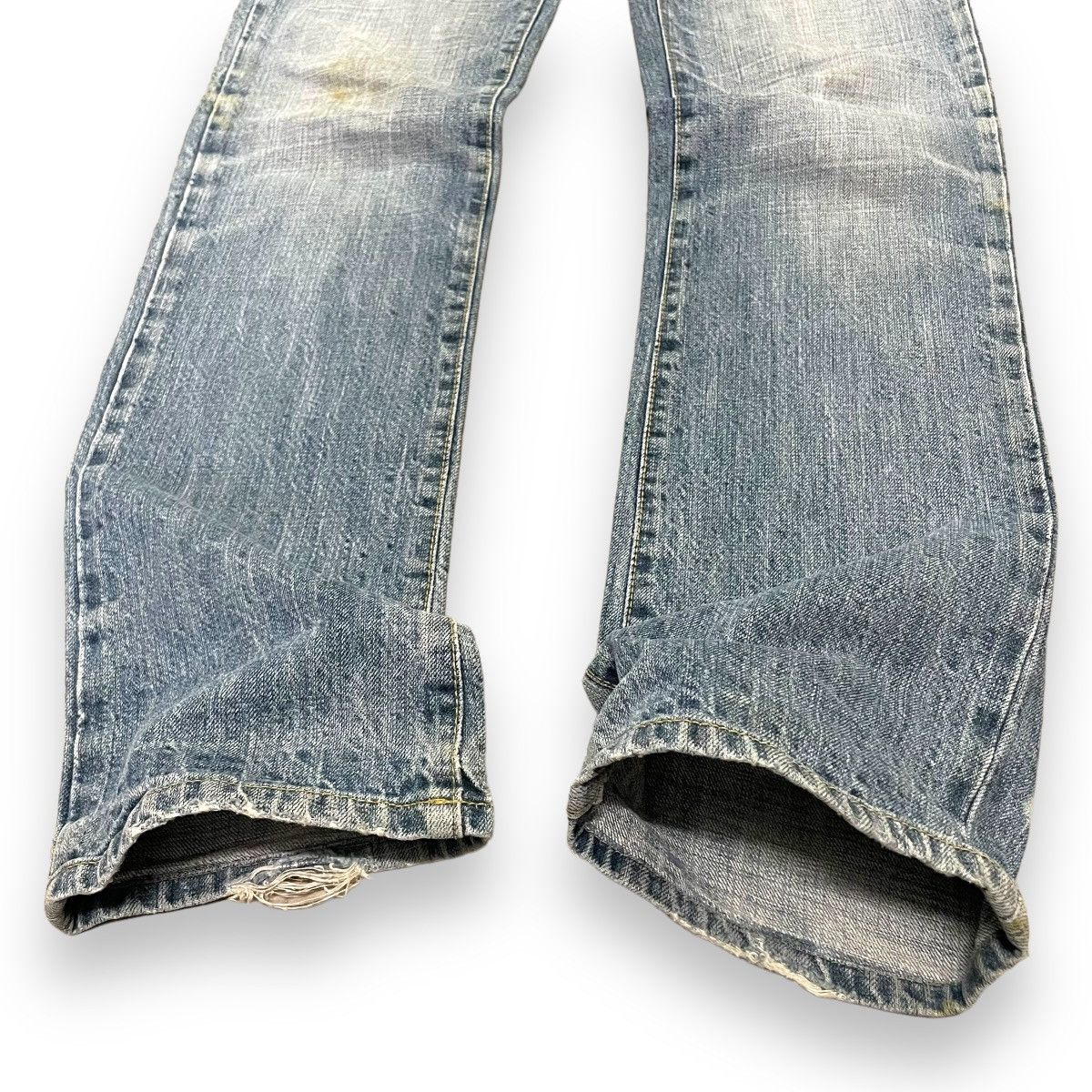 Samurai Jeans 🇯🇵 ONIARI NIPPON SUKAJAN EMBROIDERED DRAGON WASHED DENIM Size US 28 / EU 44 - 6 Thumbnail