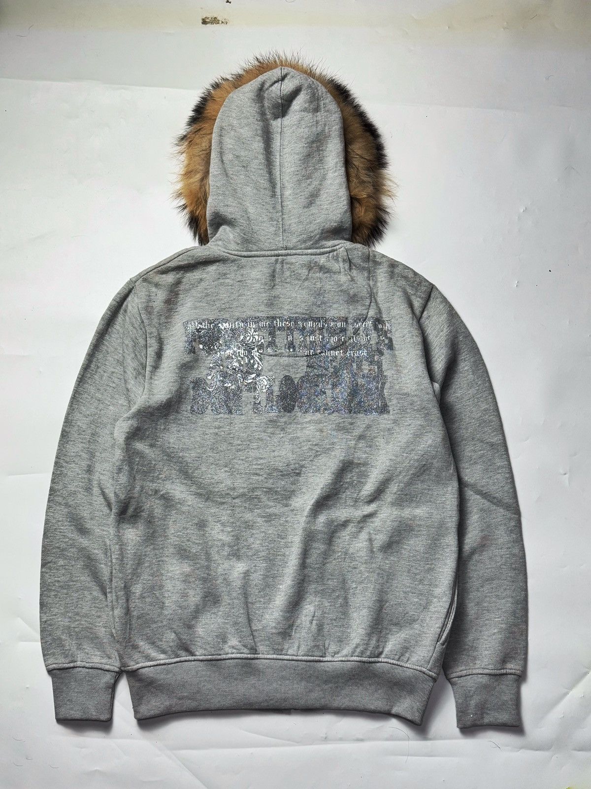 If Six Was Nine × Japanese Brand × Le Grande Bleu (L.G.B.) Fur Hoodie Poem Duralumin Japanese Styled Size US L / EU 52-54 / 3 - 2 Thumbnail
